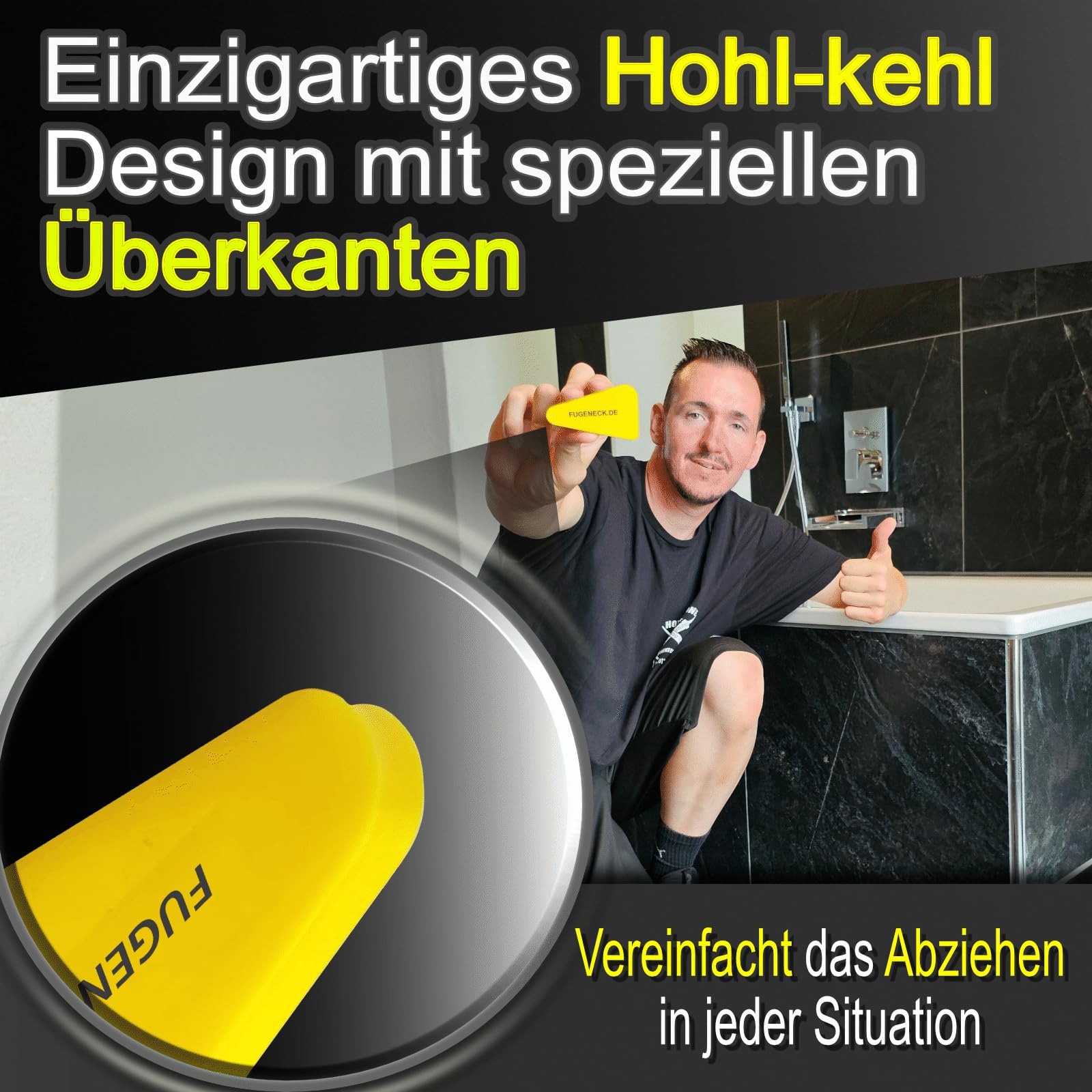 Estrattore Fughe Multitool 2 In 1 | Con Punta Magica E 5 Stampini | Per Silicone E Acrilico | Made In Germany