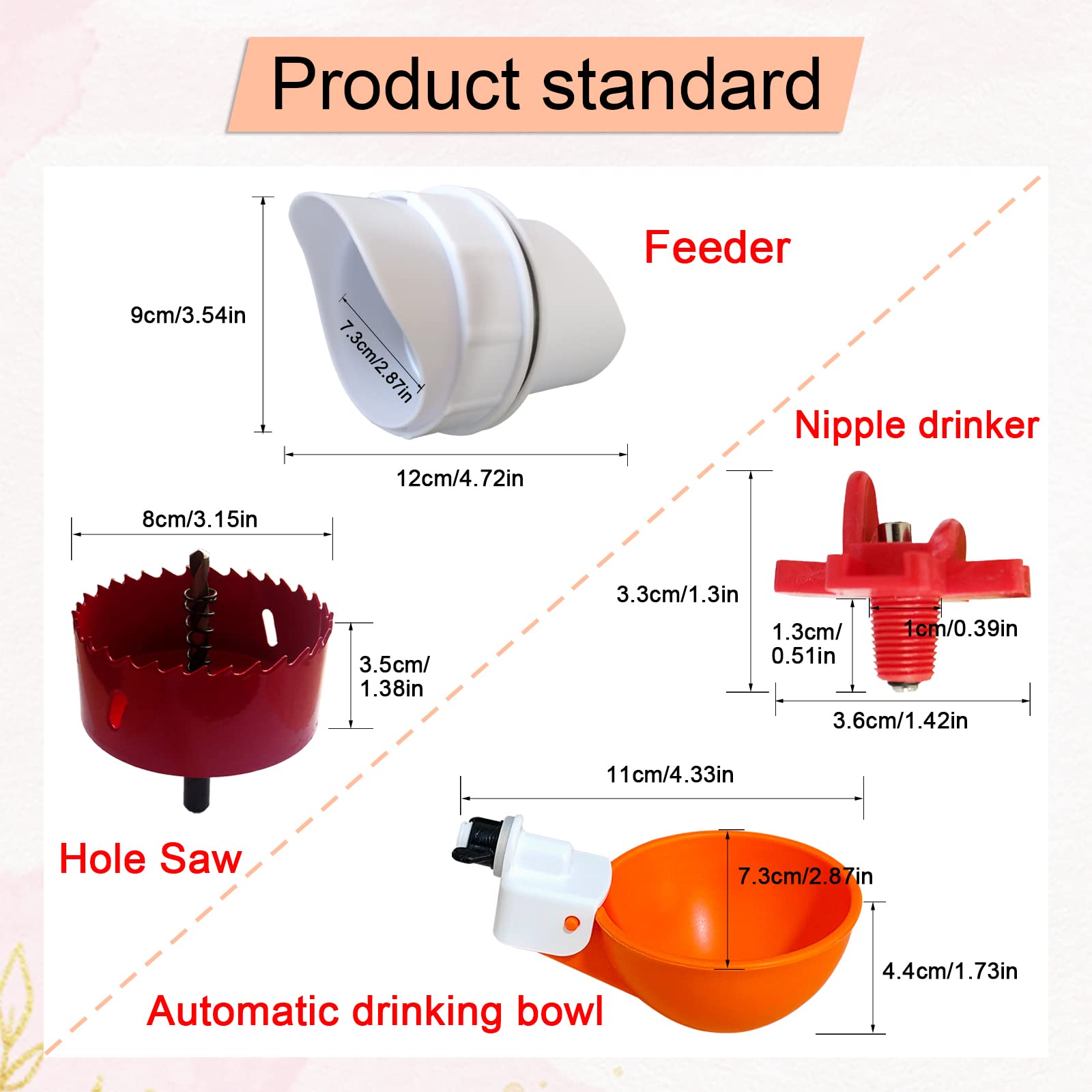 VandanCoop Automatic Chicken Feeder Port Rain Proof DIY