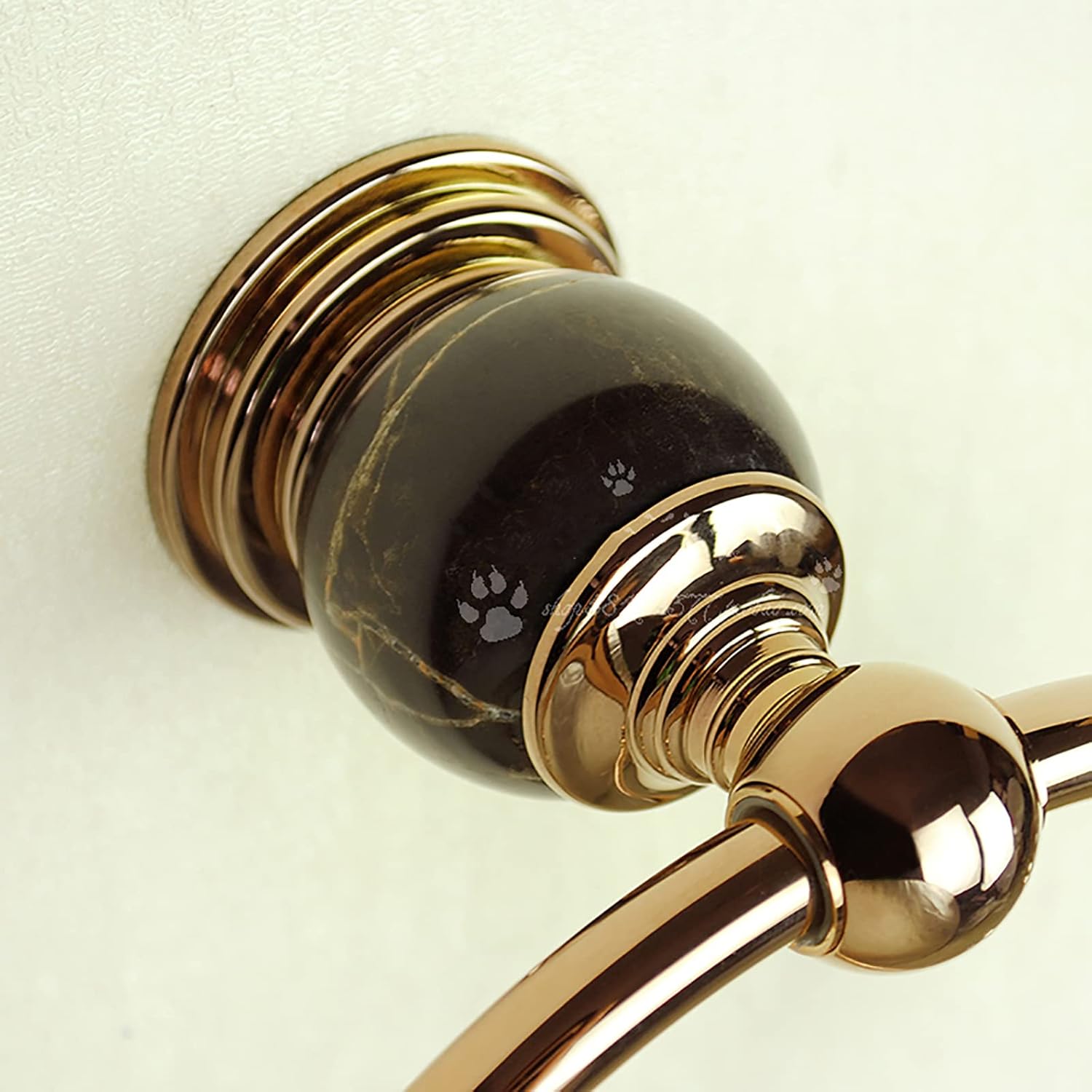 All Brass Towel Ring, Round Bath Hanging Towel Hanger with Mounting Hardwares, 7.3 inches/18cm Towel Holder Wall Mounted, Towel Holder Towel Ring for Bathroom and Kitchen