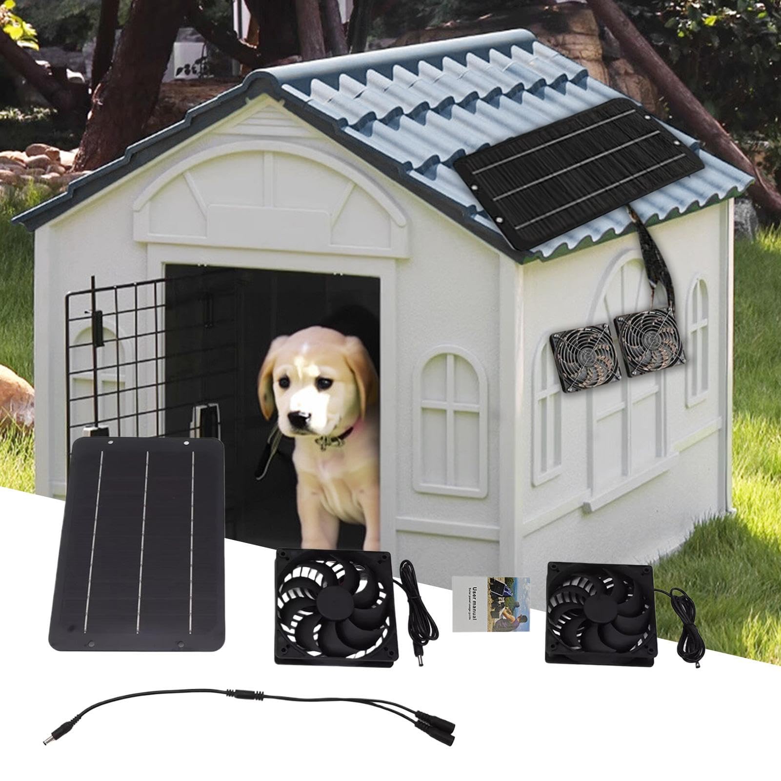 Solarpanel-Ventilator Leise, leicht, leistungsstarke Kühlung, Abluft