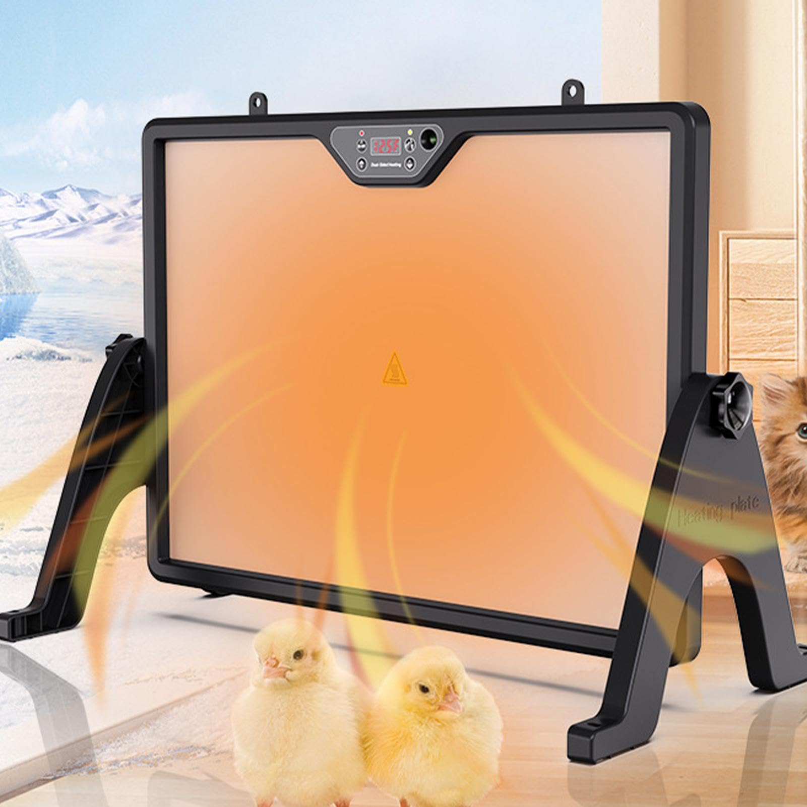 Calentador radiante de pollos Herramienta de Calentamiento Uniforme Panel | Panel Orificios disipadores de calor, herramienta calefactora