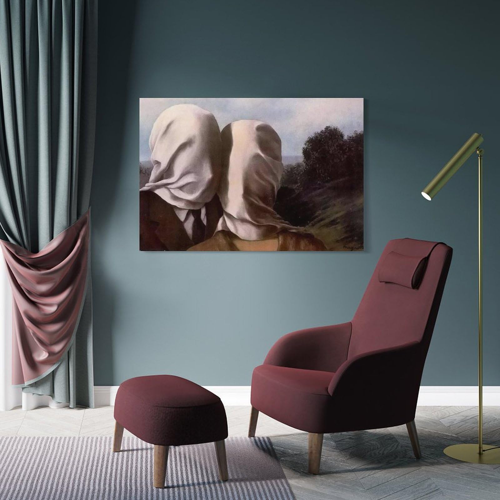 Amazon.co.jp: ポスター ルネ マグリット Les Amants (The Lovers 