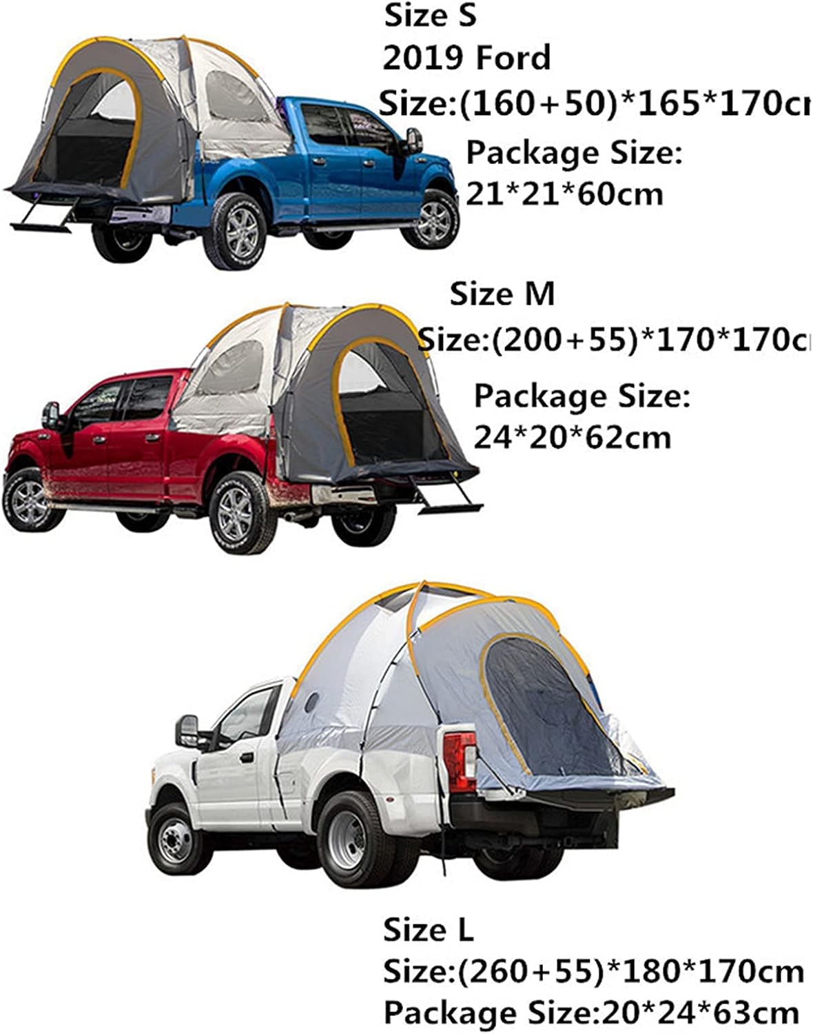 GeRRiT Truck Bed Tent, Truck Tent, Easy Install Back Door Tent Camping Tents Slide-in Campers, and Truck Bed Tents 5 Person Outdoor