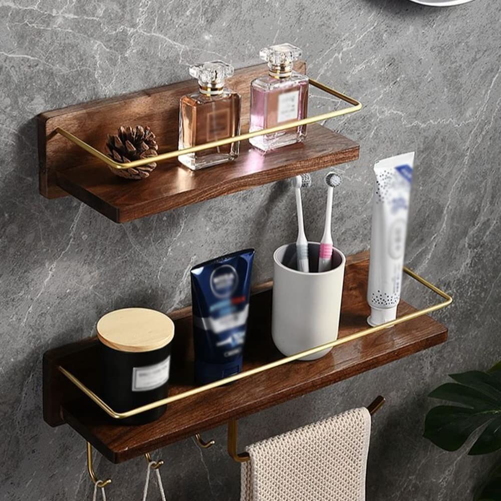 Półka z aluminiowymi haczykami – wiszący stojak na kosmetyki, szampon i ręczniki 30 cm organizer przyprawy kuchenne(30cm)