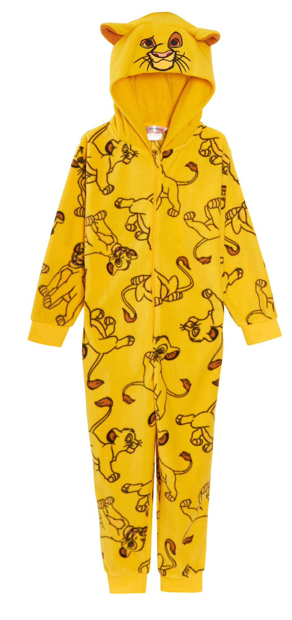 Disney Lion King Onesie Filles garçons Simba Tout en Un garçons Habiller Enfants vêtements de Nuit Lion Chaud Polaire Pyjamas