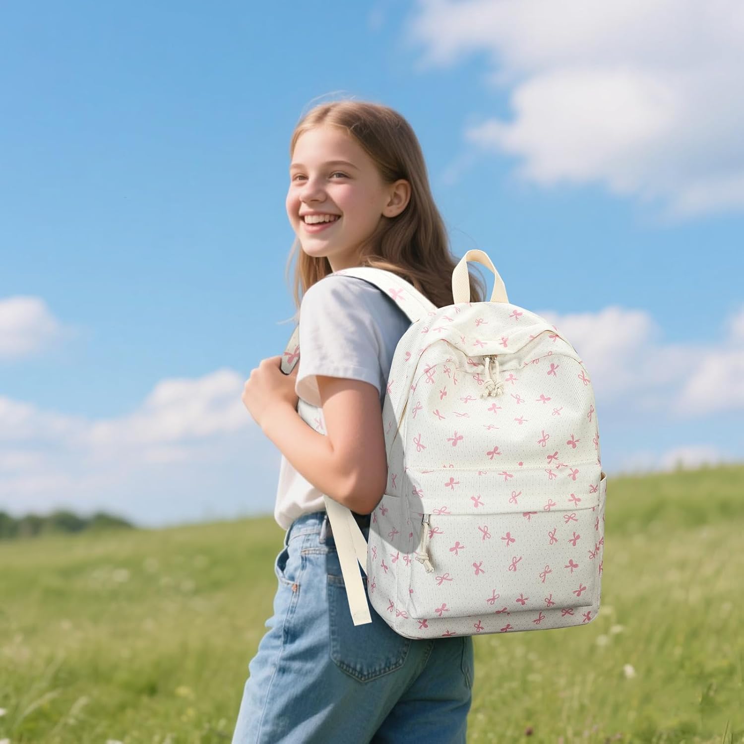 LEDAOU School Backpack for Teen Girls Elementary Middle School Bookbag Kids Backpacks Women Laptop Backpack Lightweight Travel Daypack - Image 2