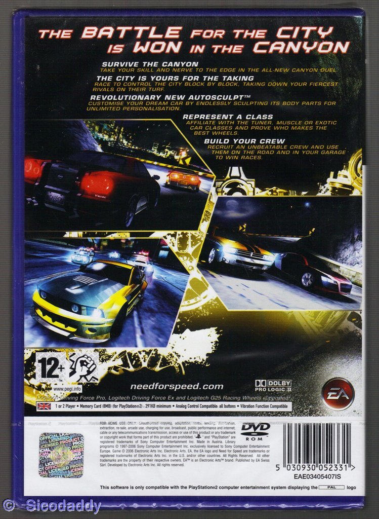 Jeu PS2 Need For Speed Carbon Complet En Boîte - Version PAL - État Correct (CD Rayé Mais Fonctionnel)