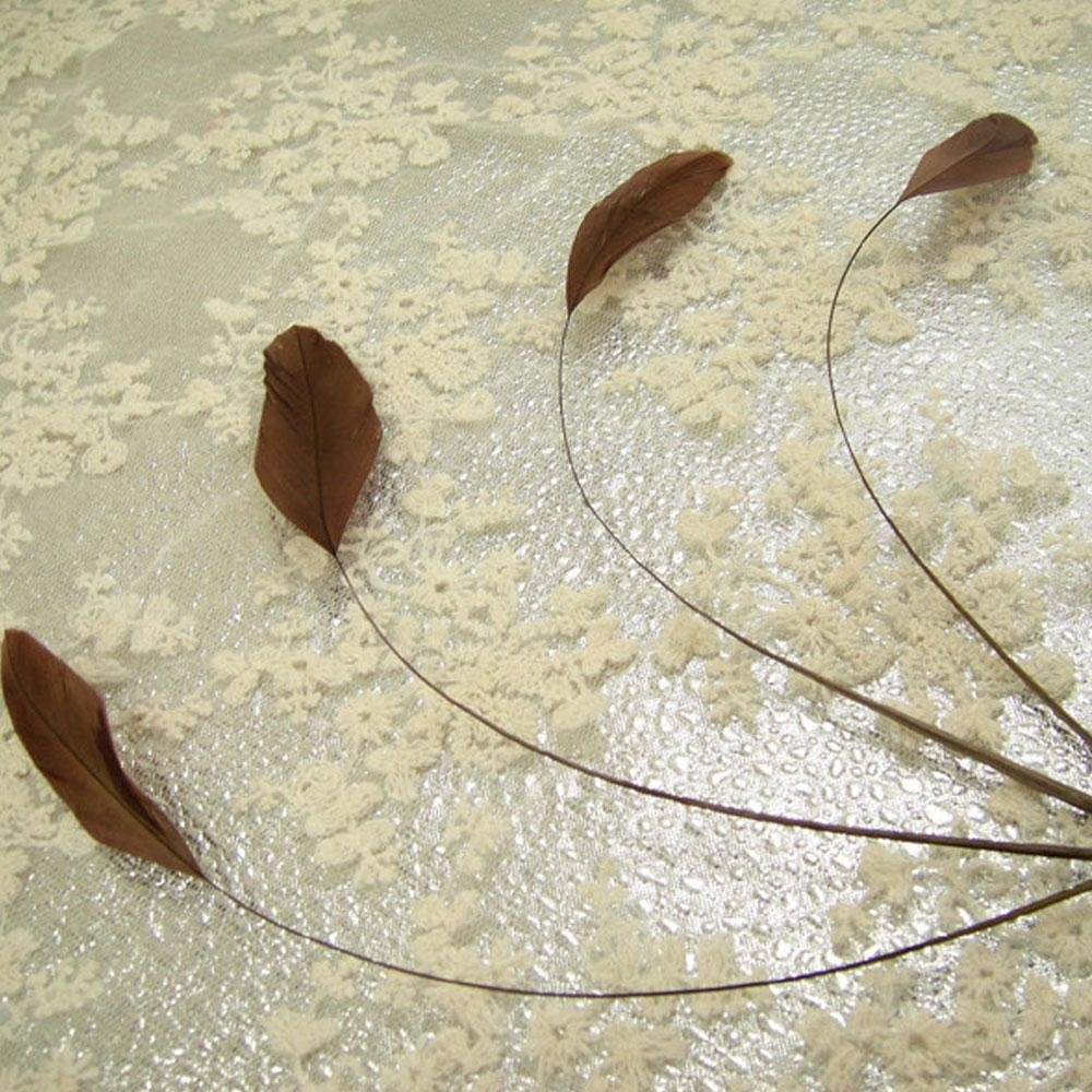 69 Colours Choices 5/7" Loose Stripped Coque Feathers for Millinery Hats Trimming Fascinators Craft Decorating Dancing Costume Making (Moccha #74, 10pcs)