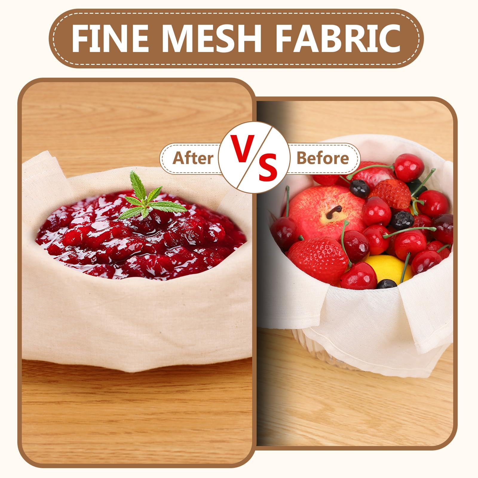 AiQInu Telas Filtrant Reutilizable,50x50cm Colador De Tela Ultrafina
