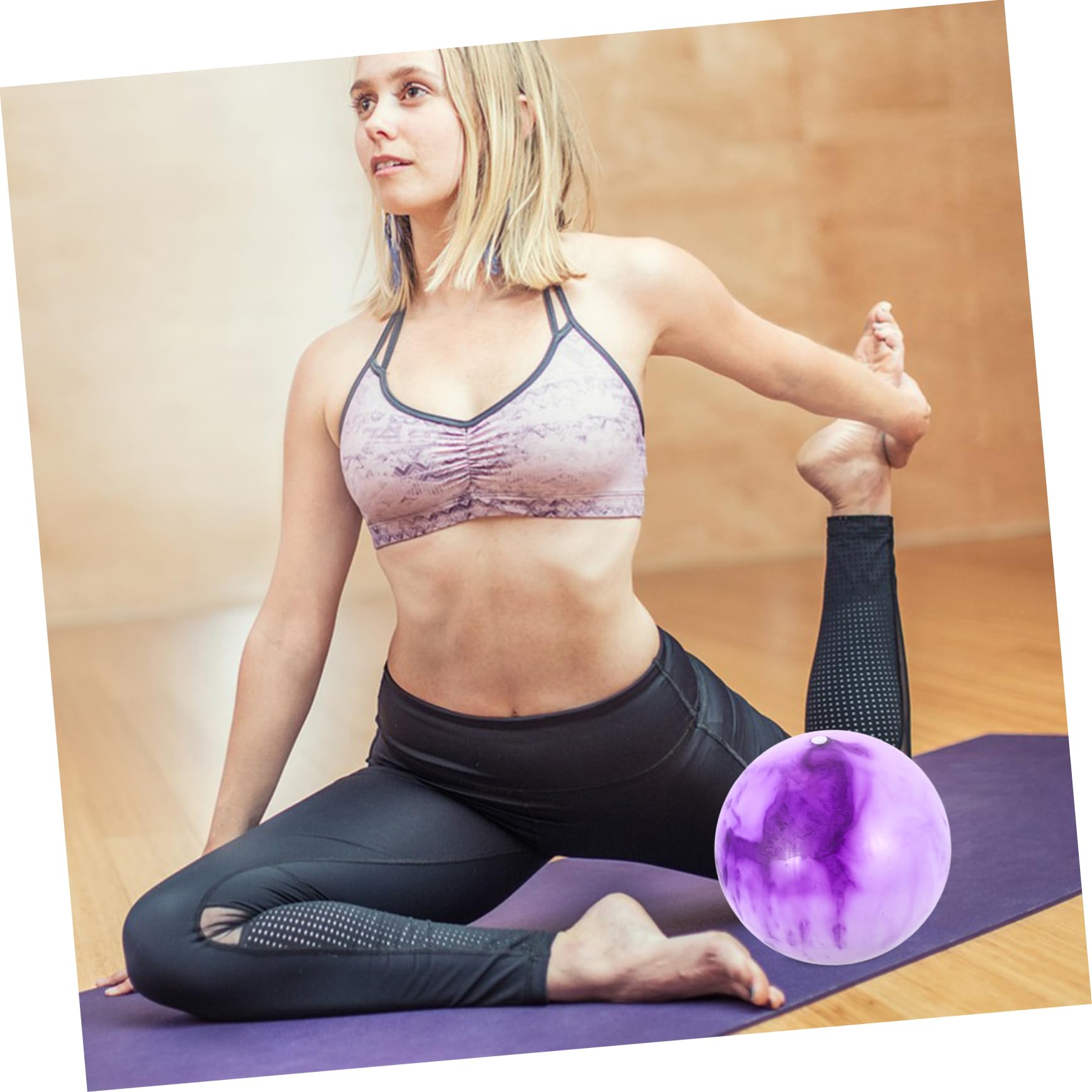 Hemoton Small Exercise Ball for Lightweight Workout Accessory for Core Strengthening for Home Gym Office Use Enhances Stability and Muscle Endurance