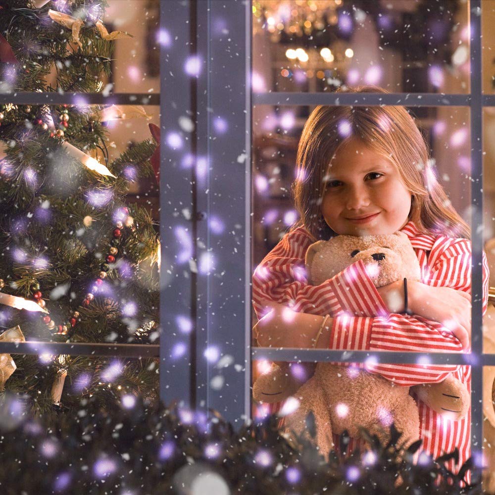 VIDOO Proiettore per Nevicate Ip65 Proiettore da Giardino per Esterni in Movimento con Neve Fiocco di Neve di Natale