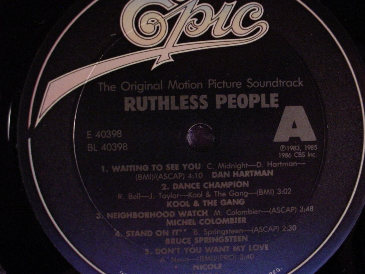 Ruthless People : The Original Motion Picture Soundtrack
