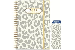 Apricot Leopard Print 2024 Monthly Planner