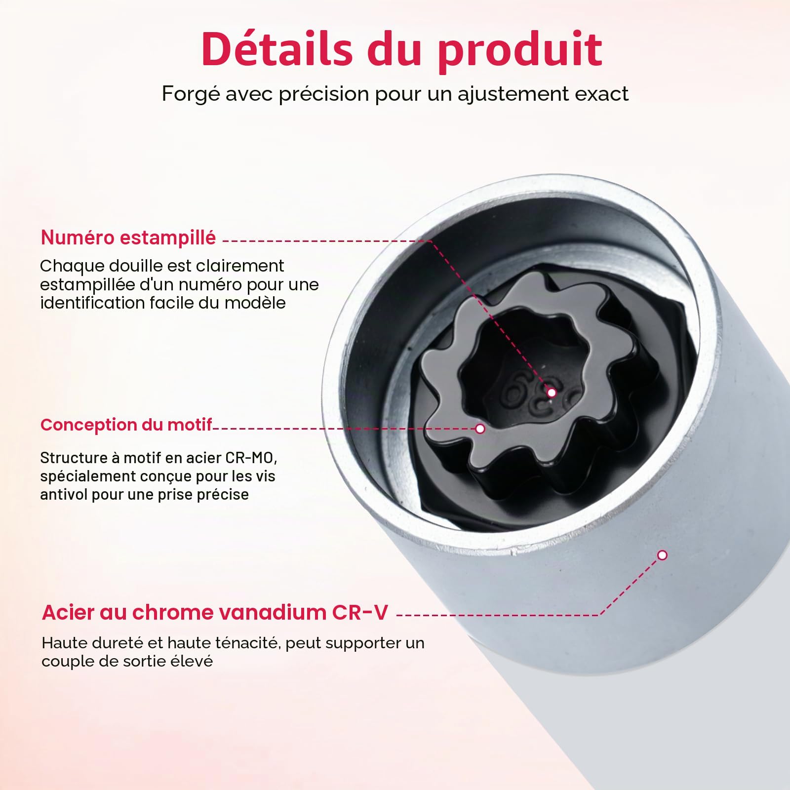 Lot de 22 antivols de Jantes pour VW, Code 521-540 pour Volkswagen, pour Polo, pour Beetle, pour Golf, pour Jetta, pour Scoop, pour Passat, pour Sharan pour Touran
