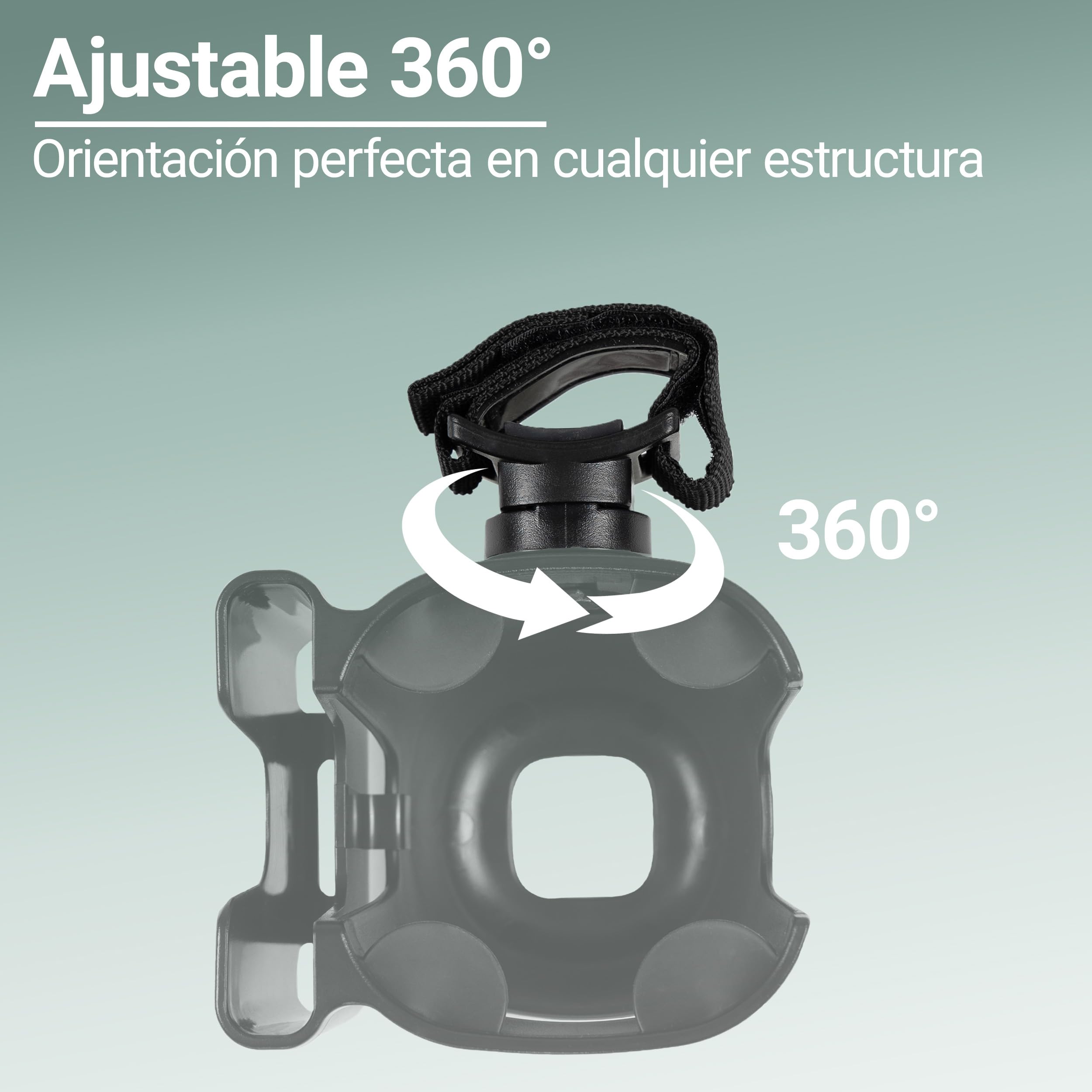 Zamboo Porta Botellas Carrito con Sujeción para Móvil | Soporte Bebidas Universal 2 en 1 para Vasos - Biberones y Smartphone | Giratorio 360° | Fácil de Montar - Negro