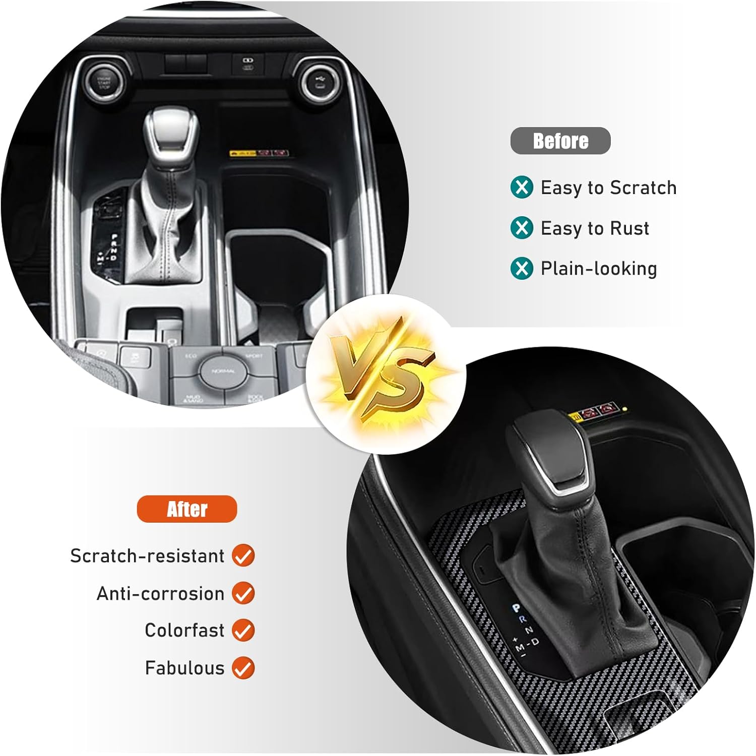 Gear Shift Panel Cover Trim Compatible with Toyota Grand Highlander 2024 2025 2026,ABS Carbon Fiber Pattern Central Control Gear Panel Trim Cover Interior Decoration Accessories (Carbon Fiber Pattern)