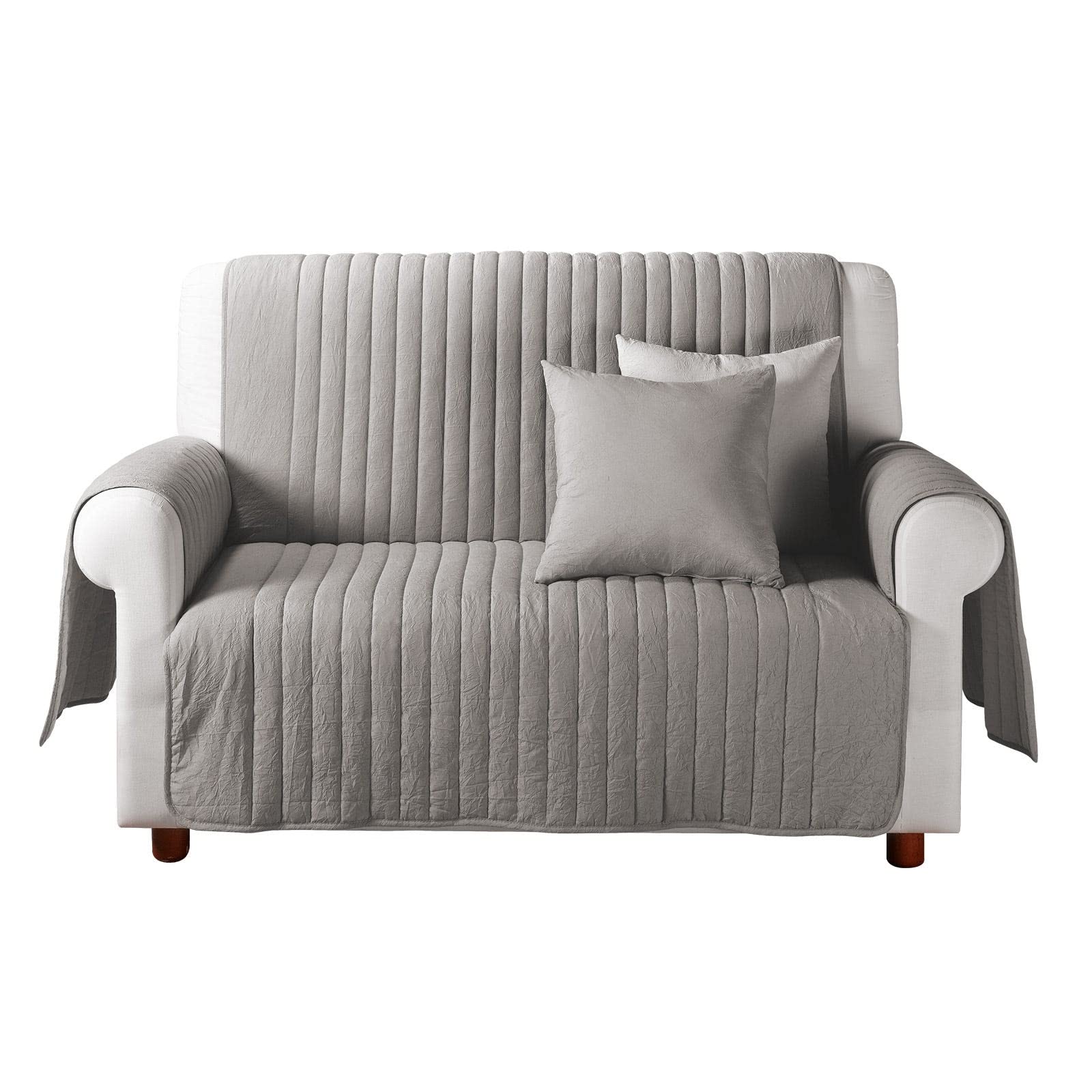 Caleffi Pagoda Sofa Cover, Microfiber Pagoda No Ironing, Grey, 1 Seats, 62160