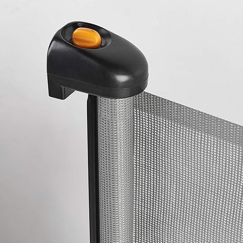 Miniatura 18 de EasyBaby Puerta retráctil para bebé, 33 pulgadas de alto, se extiende hasta 55 pulgadas de ancho, puertas de seguridad para bebés negros/niños,