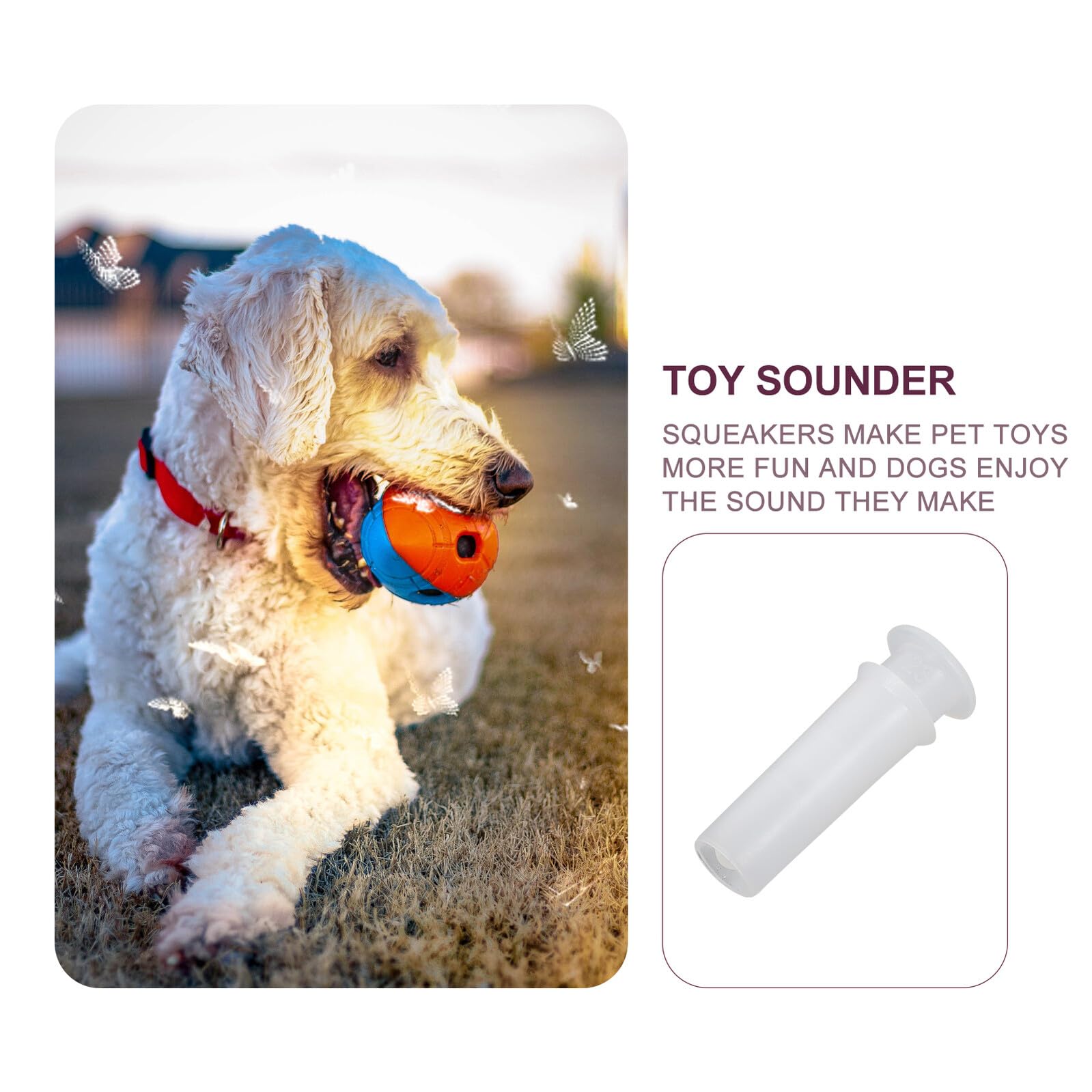 Squeaker per Giocattoli 100 Pezzi Plastico Bianco Inserto | Rumore Chiaro e Forte, Accessori Inseribili per Toy, Formato 2, 9cm, Set da 100