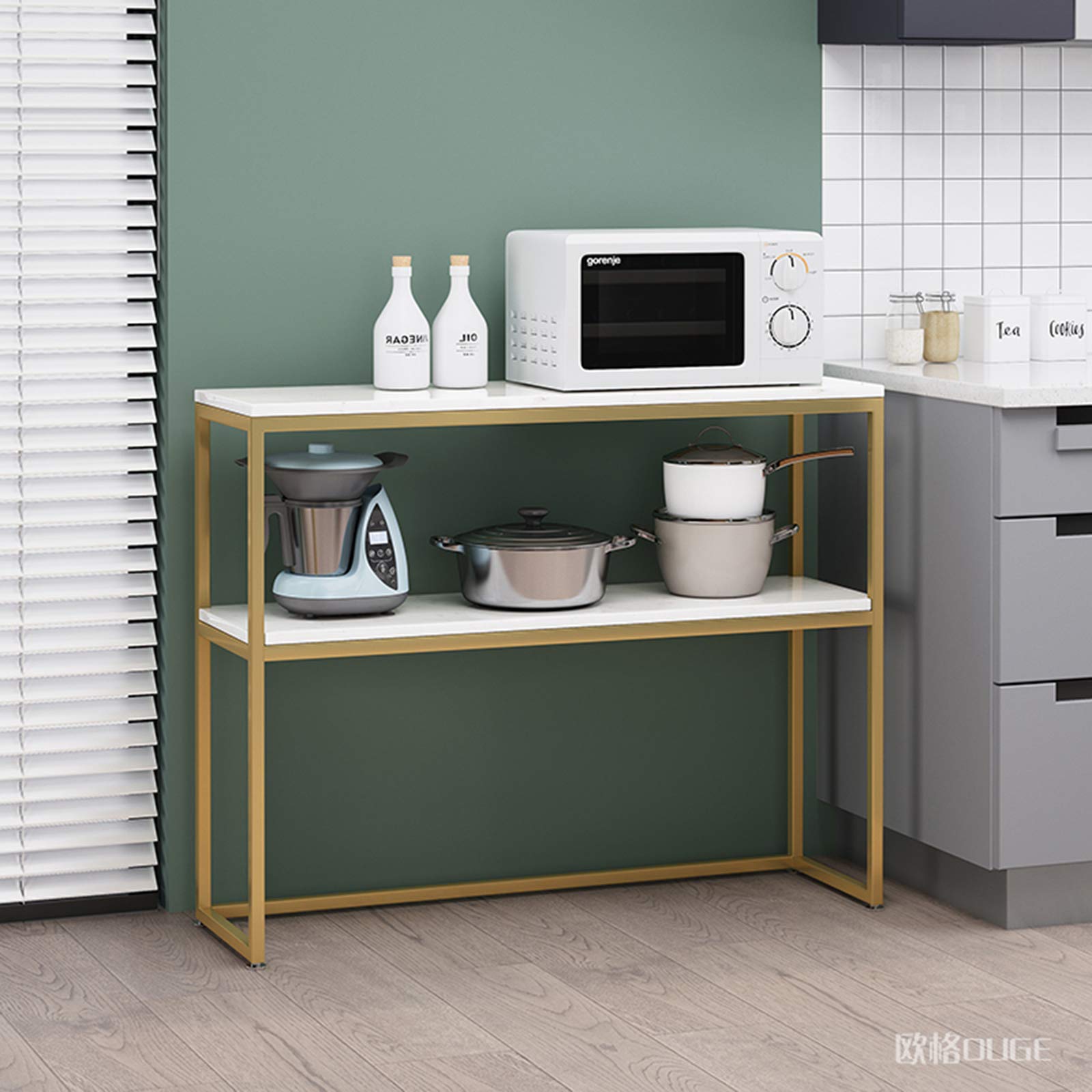 幅80] [幅60] レンジ台 キッチン収納 大理石柄 スチール | 【公式