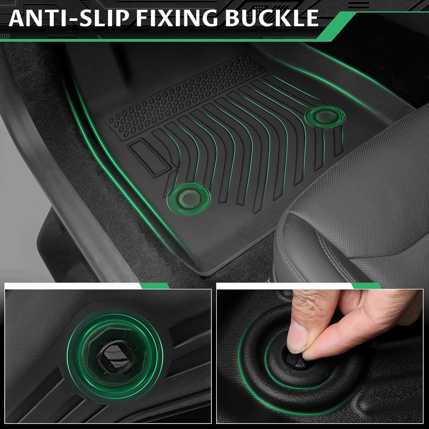 Floor Mats & Cargo Liner for Toyota RAV4 2019-2025, LE,XLE/Premium,Limited,Hybrid LE/XLE/XLE Premium/Woodland Edition/XSE/Limited Floor Mats, Custom Fit TPE Waterproof Duty 2025 RAV4 Accessories