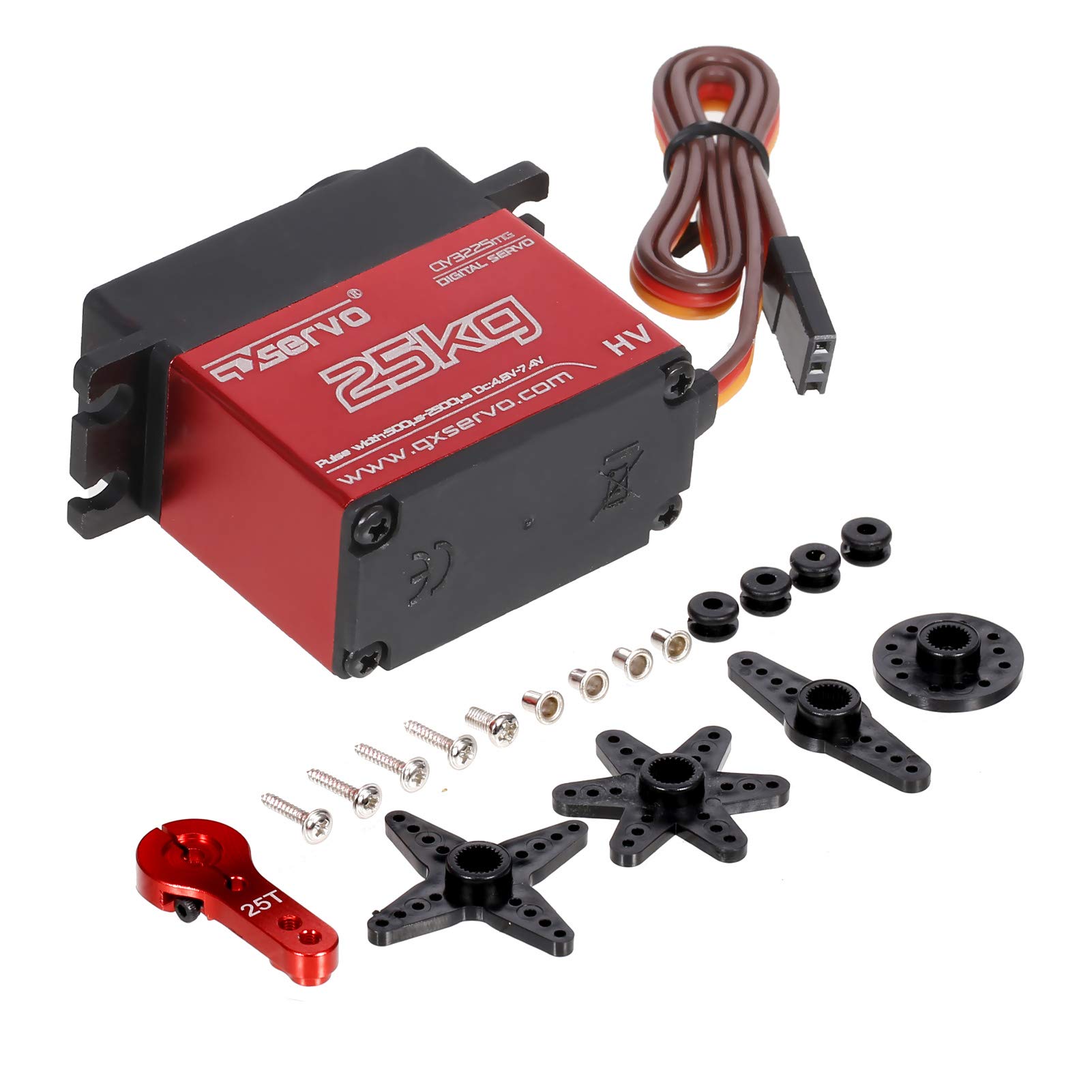 Amazon | GoolRC 25Tサーボアーム付き25KGデジタルサーボIP66防水銅