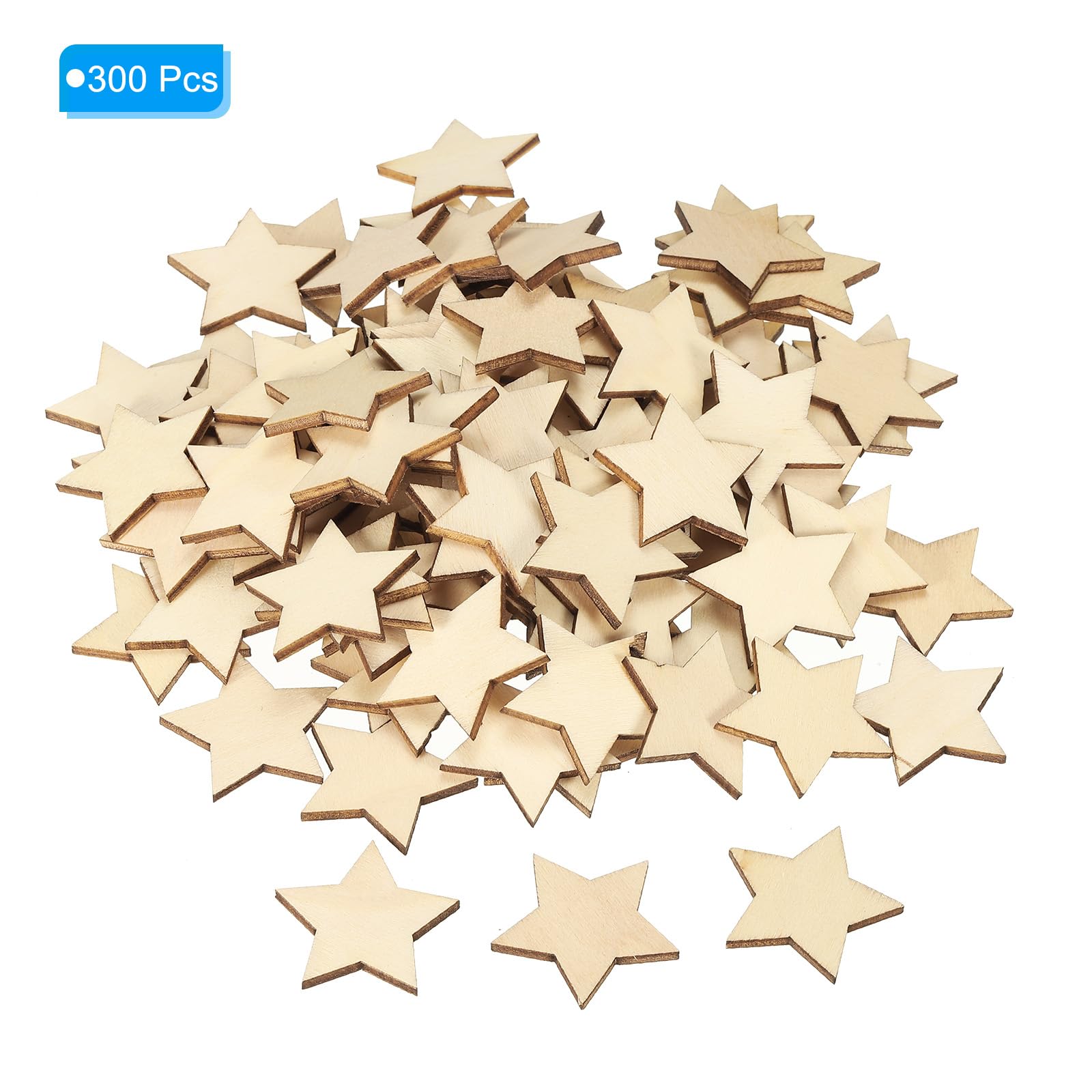 PATIKIL 30mm Wooden Stars - Image 3