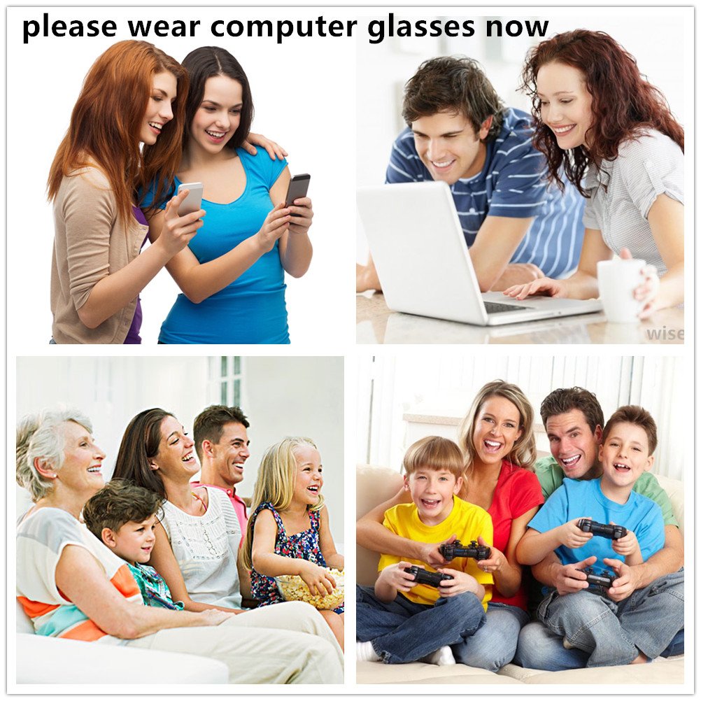 Computer-Lesebrille, blaues Licht, blockiert – Lesebrille, blendfrei, Belastung der Augen, leicht, für Damen und Herren