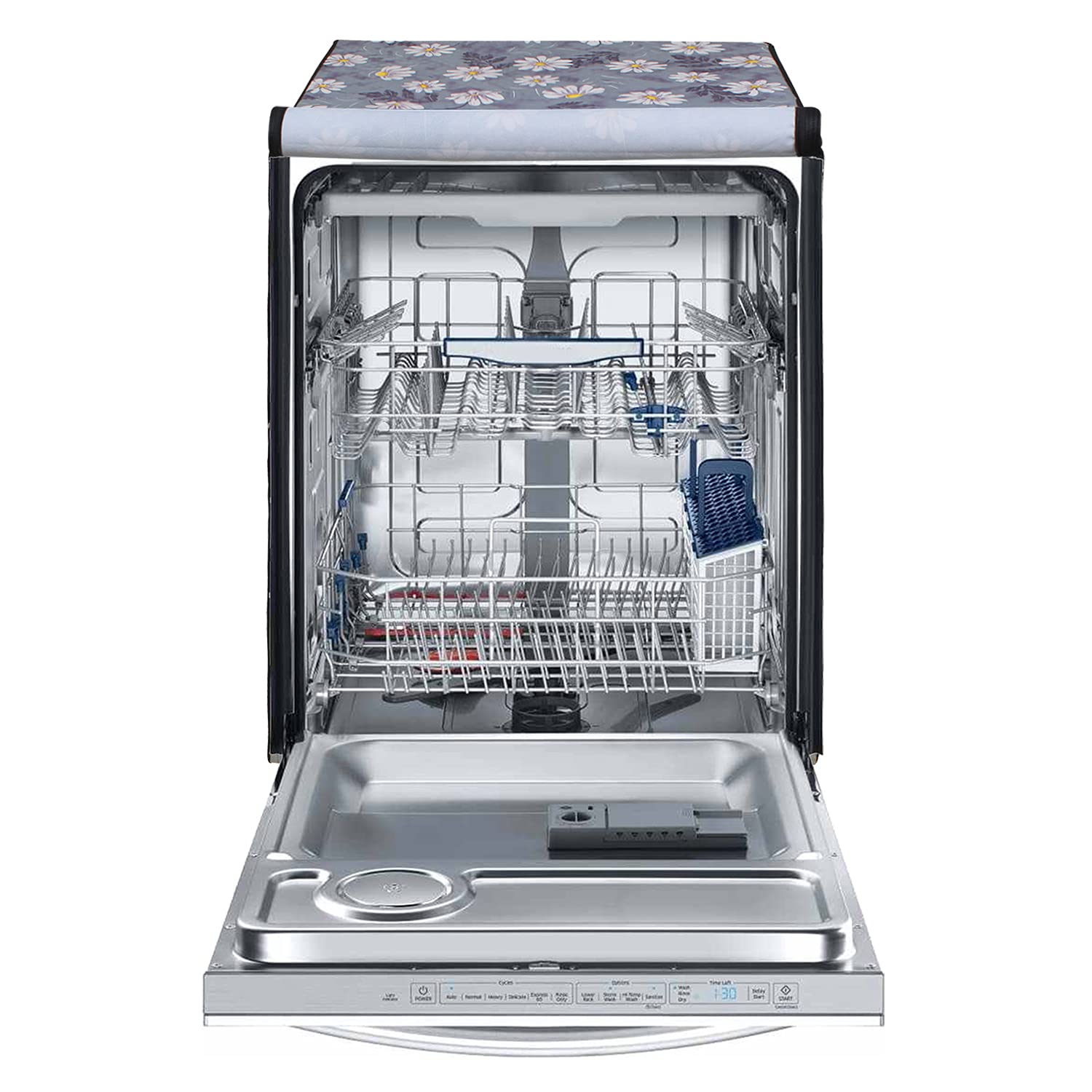 Star Weaves Dishwasher Cover Compatible for LG 14 Place Setting | Waterproof Dustproof Scratch Resistant Fabric | Durable Full Zip Closure for Free standing | Size - 61x61x86 cm - DWFLCKUM10