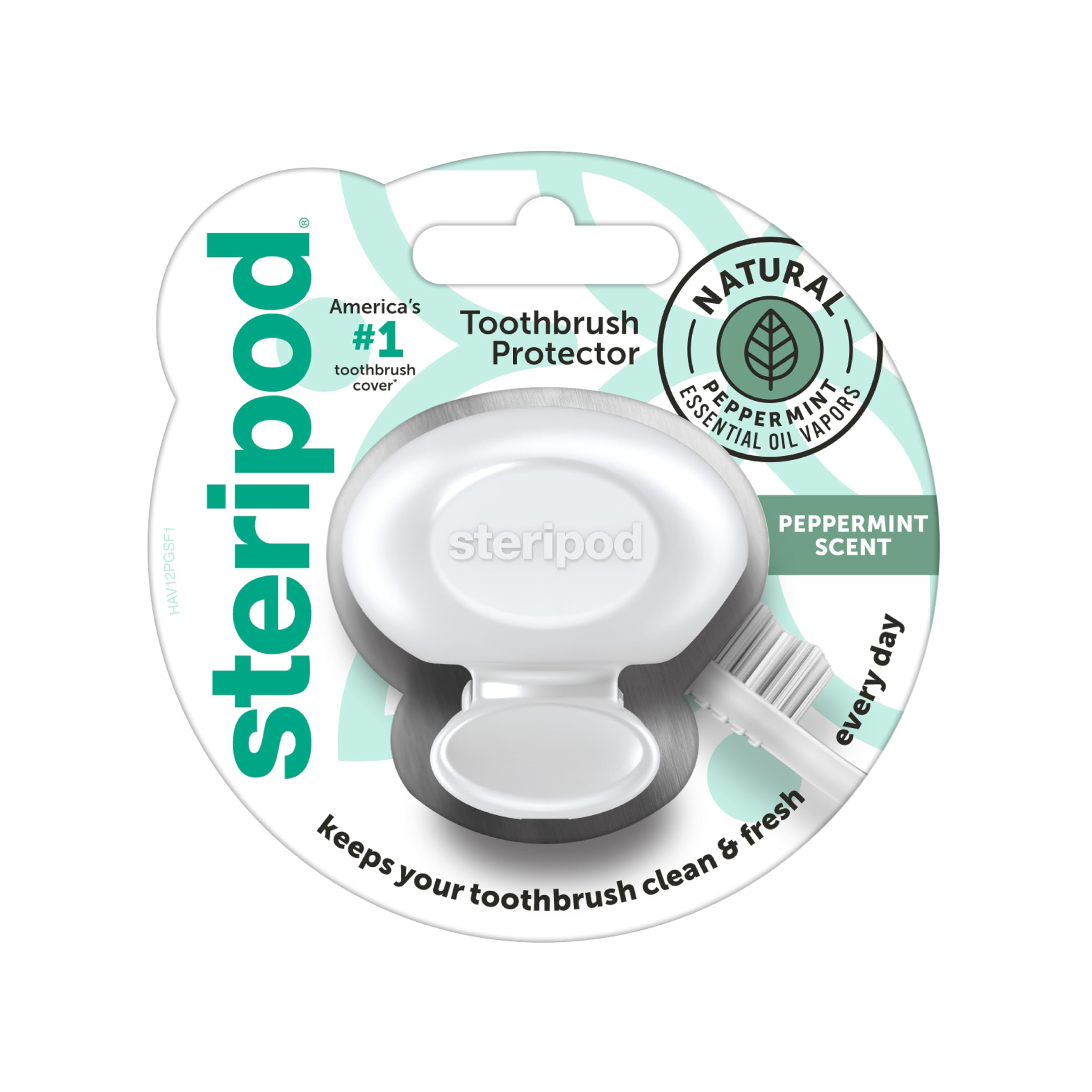 Amazon.com : Steripod Clip-On Toothbrush Protector with Peppermint ...