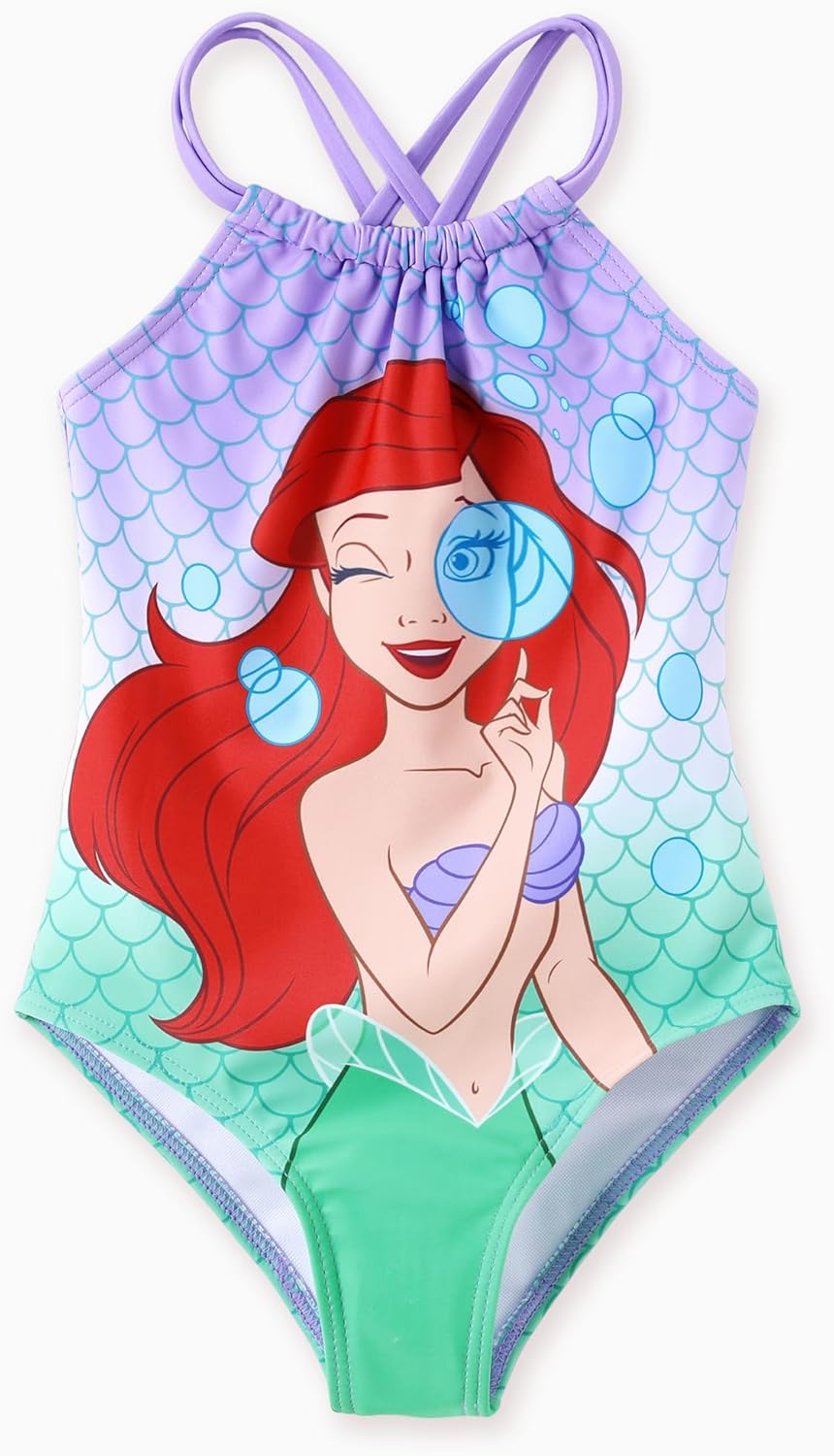 Disney Stitch Marvel Frozen Elsa Girls Swimsuits UPF 50+ One Piece Bathing Suits Sport Summer Swimwear for Kids Size 3-13Y