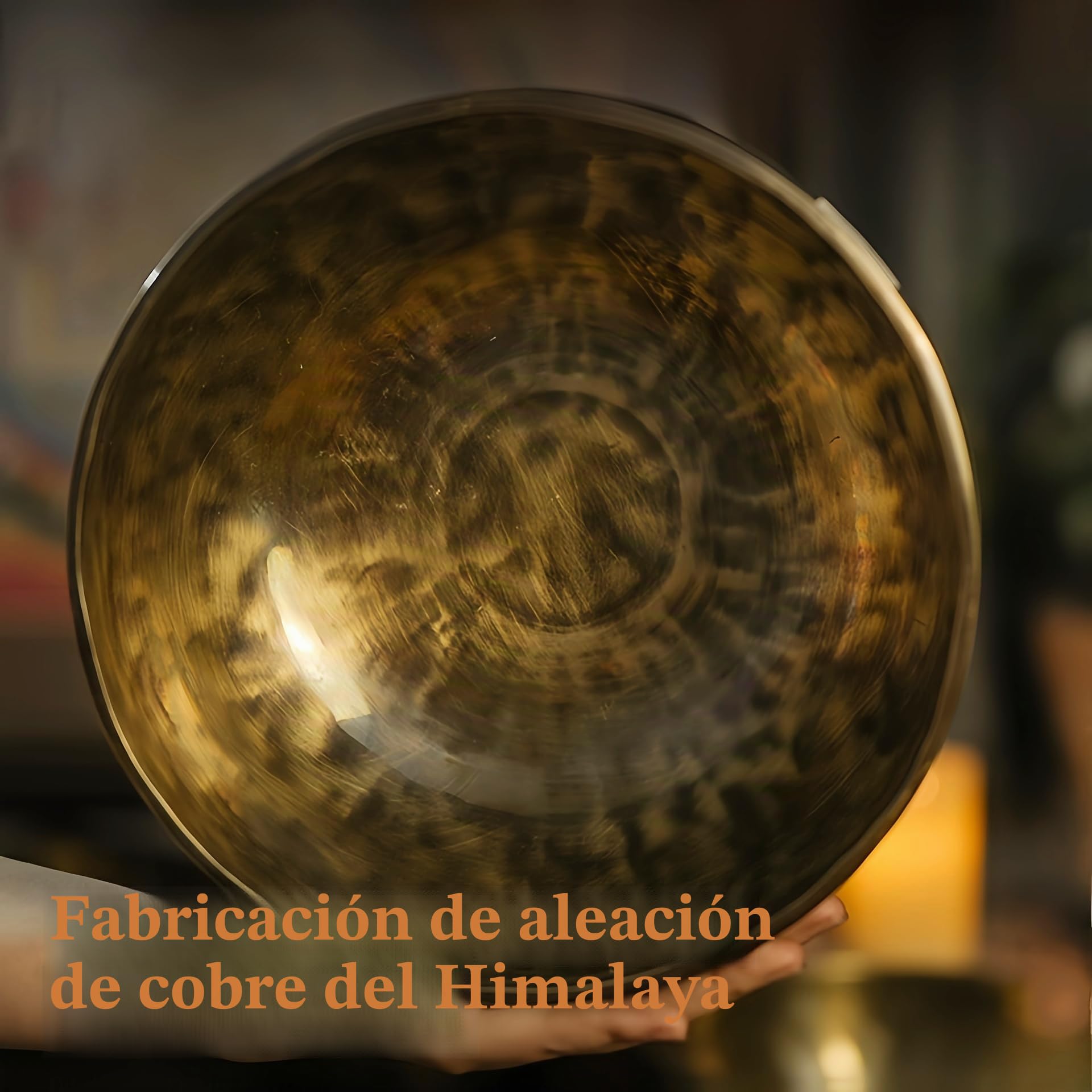 Fay Bless Juego de cuencos tibetanos hechos a mano, cuenco de sonido de meditación nepalí de luna llena para yoga, curación de chakras, terapia de sonido, alivio del estrés, atención plena y
