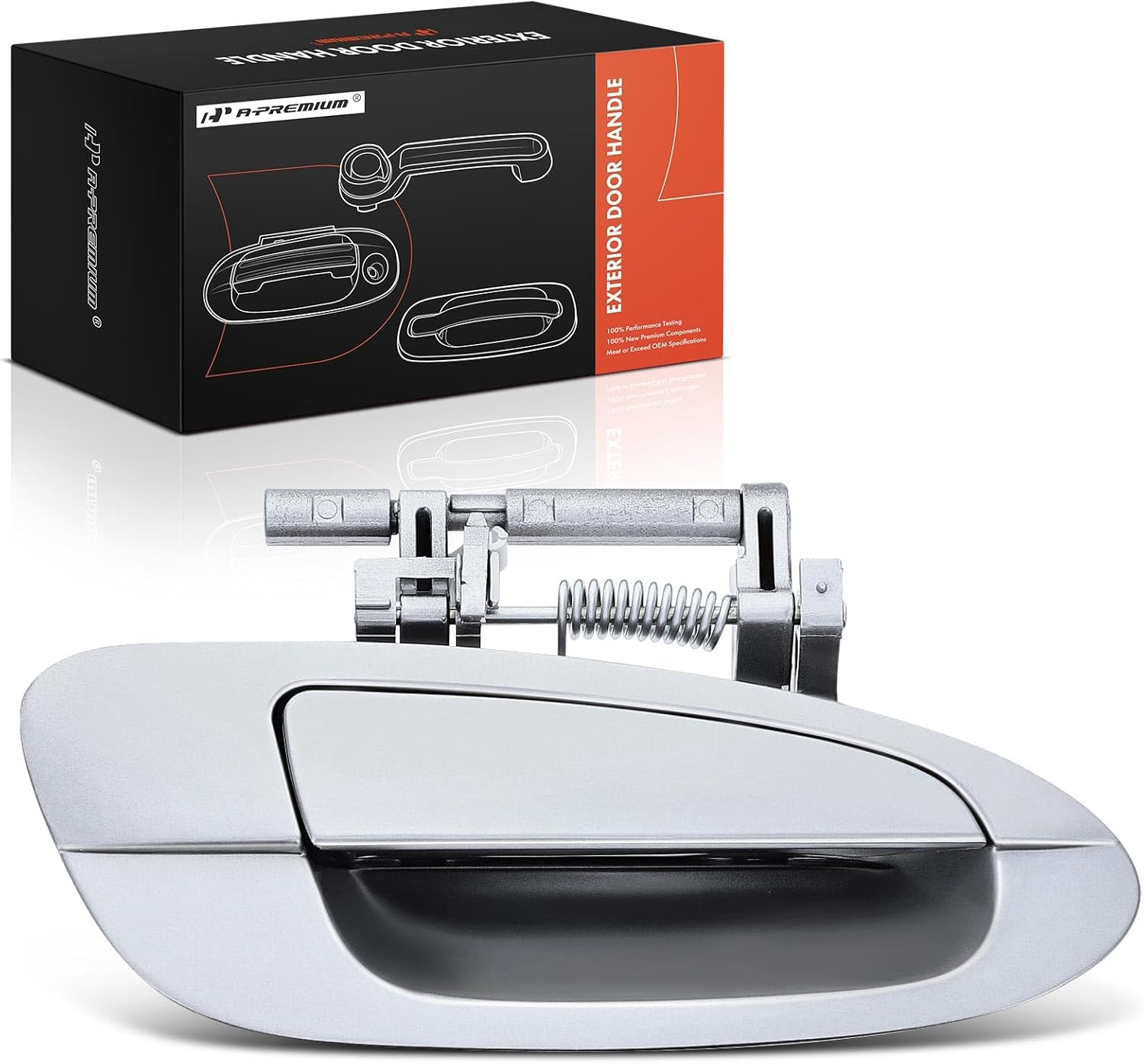 A-Premium Rear Right Passenger Side Painted Exterior Door Handle Compatible with Nissan Altima 2002 2003 2004 2005 2006, Silver (KY1), Replace# 82606-8J009