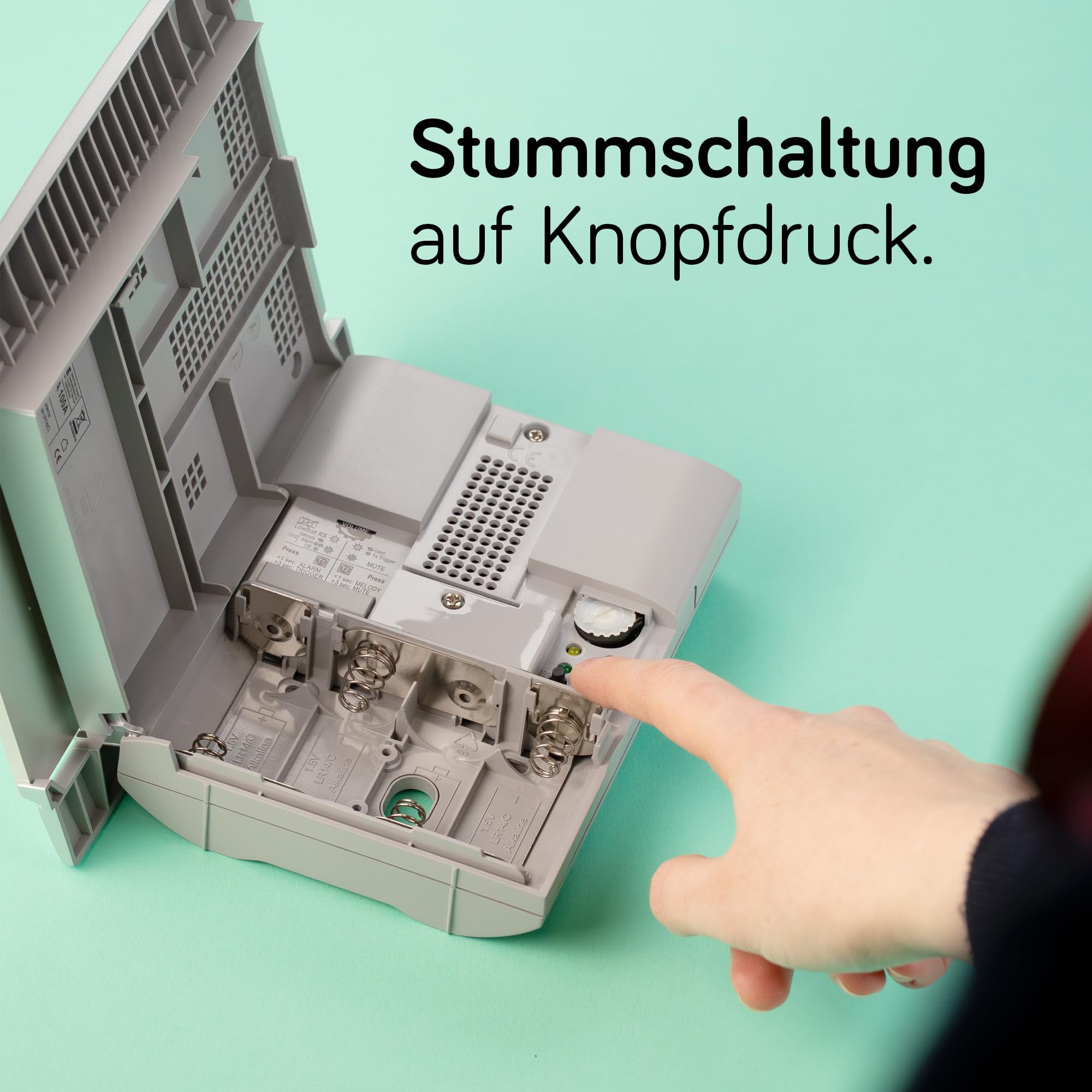 Grothe elektrischer Gong Türklingel Croma 100A, 17 Melodien, 2-fache Rufunterscheidung, bis 83 dB, Stummschaltung, Batterie- oder Netzbetrieb (Parallelschaltung & Batterie-Warnsignal)