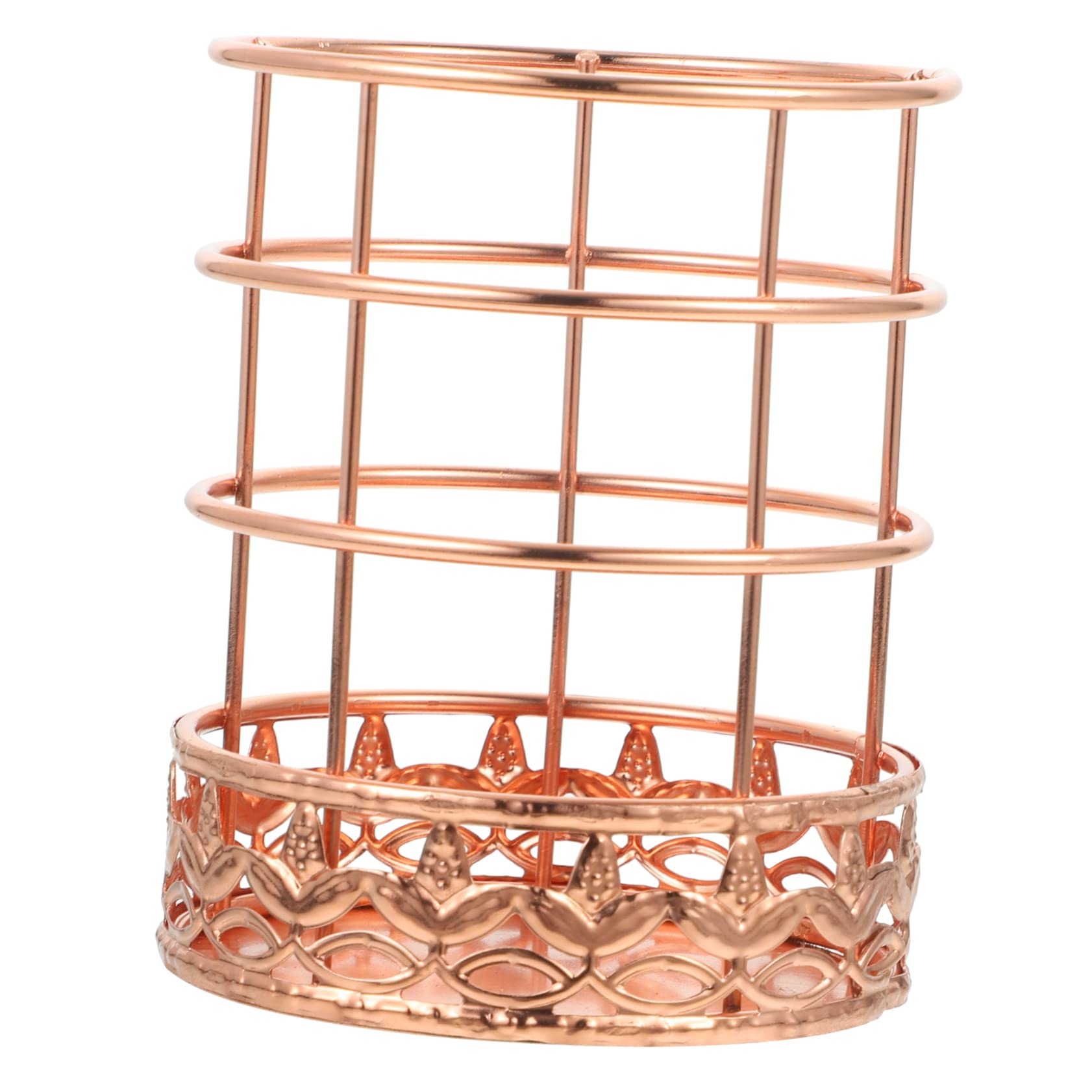 Operitacx 4 Pièces Porte-stylo En or Rose Stylos Support De Câble Stylo De Stockage Produit De Bureau Trombone Organisateur De Couverts Organisateur De Fil Papeterie Cool Rose Gold Fer Forgé
