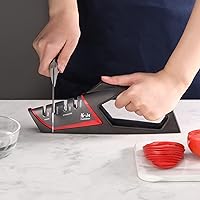 Vista 8 de Cangshan SHARK Series 1026818 - Afilador de cuchillos de 4 etapas, color rojo