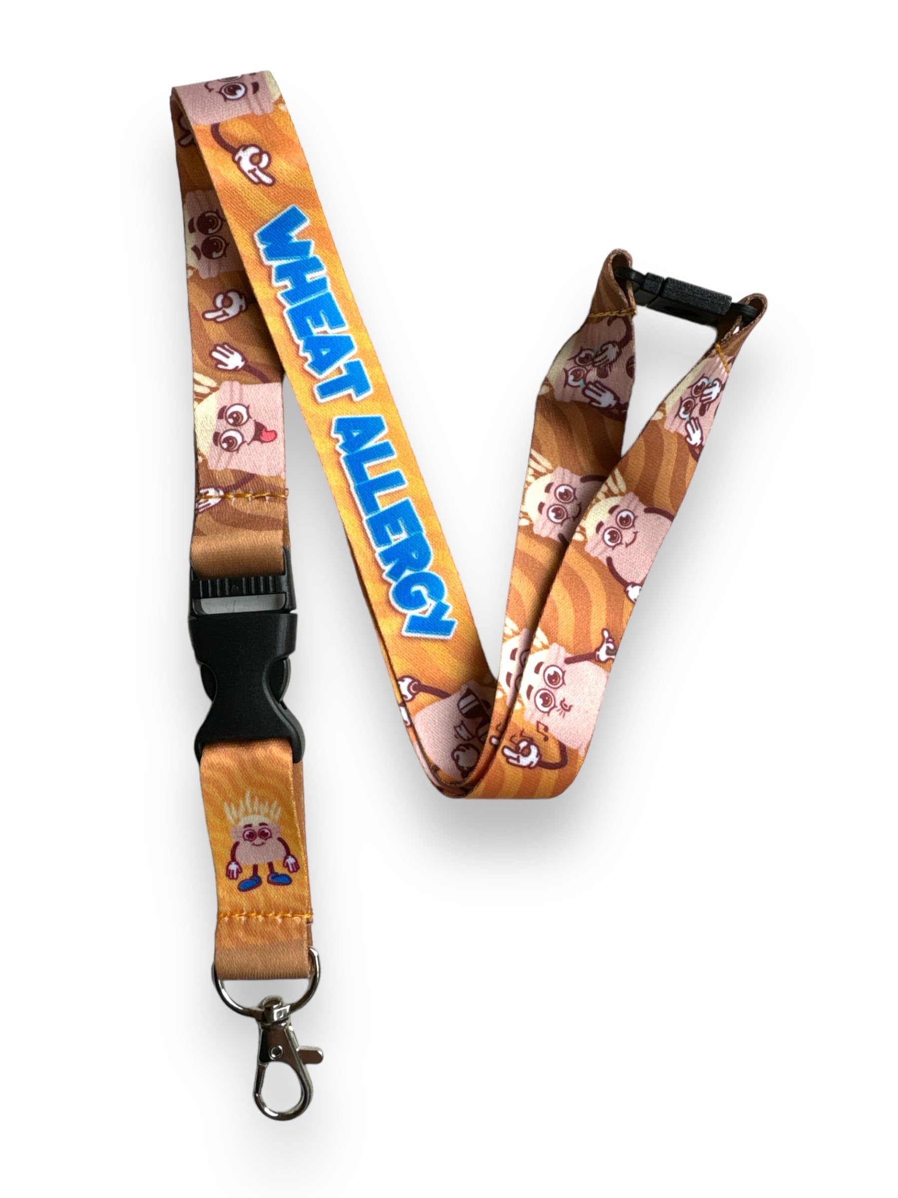 Allergy Awareness Lanyard/Badge Holder - Adult Size (Wheat Allergy)