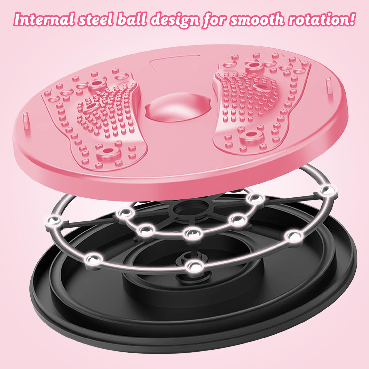 Disco de torsión de cintura de 27,5 cm para moldear el cuerpo con cordón para mujer, deportes en casa, ejercicio para cintura, ejercicio aeróbico, masaje, las plantas de los pies