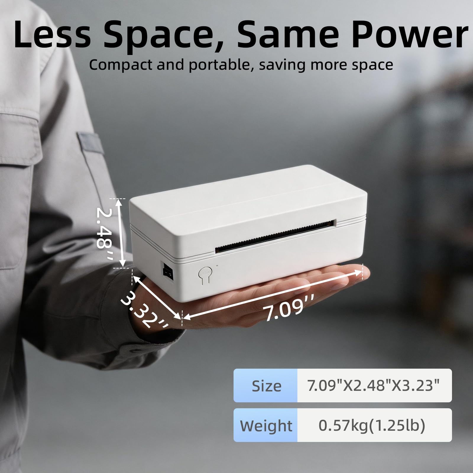 Etikettendrucker Bluetooth, Kabelloser 4x6 Thermo Etikettendrucker für Versandpakete, Unterstützt Android, iPhone, Weit Verbreitet für Amazon, Shopify, Etsy, UPS,DHL