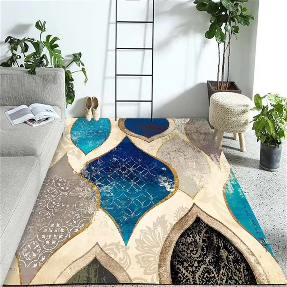 Tapis de jeu bébé moderne lavable tapis d éveil grand format tapis de balcon gris bleu