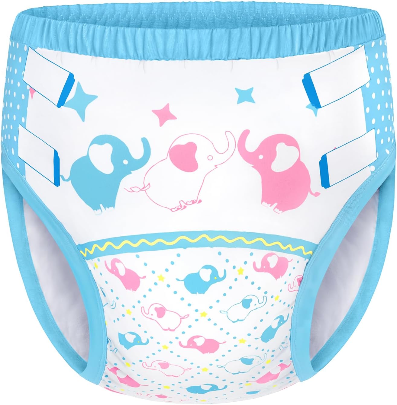 Littleforbig Soft Silky Underwear Comfortable Washable Reusable Adult Training Pants - Little Trunks M Blue