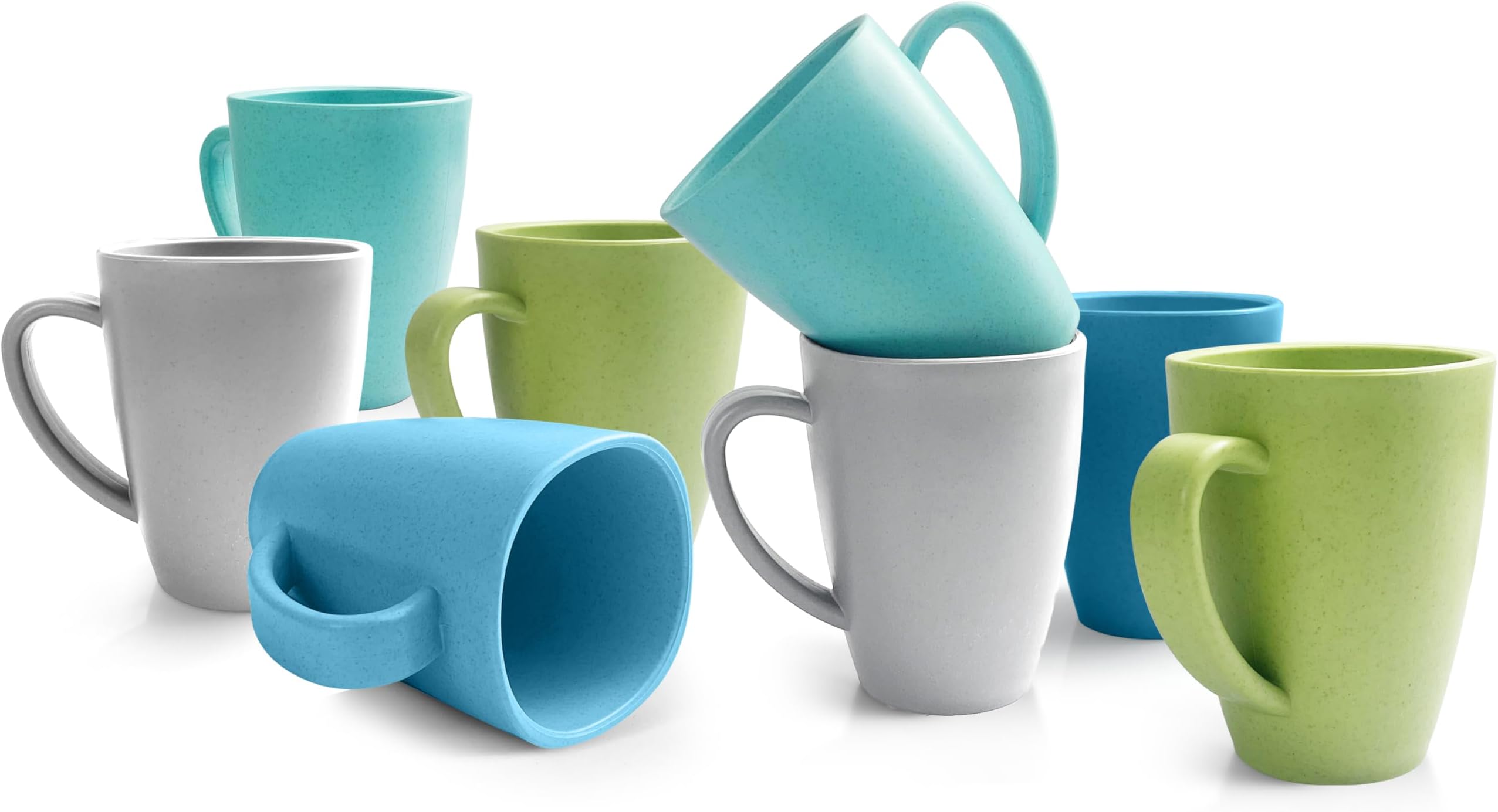 Amazon.com: Okuna Outpost 6-Pack 12oz Wheat Straw Mugs, Dishwasher Safe ...