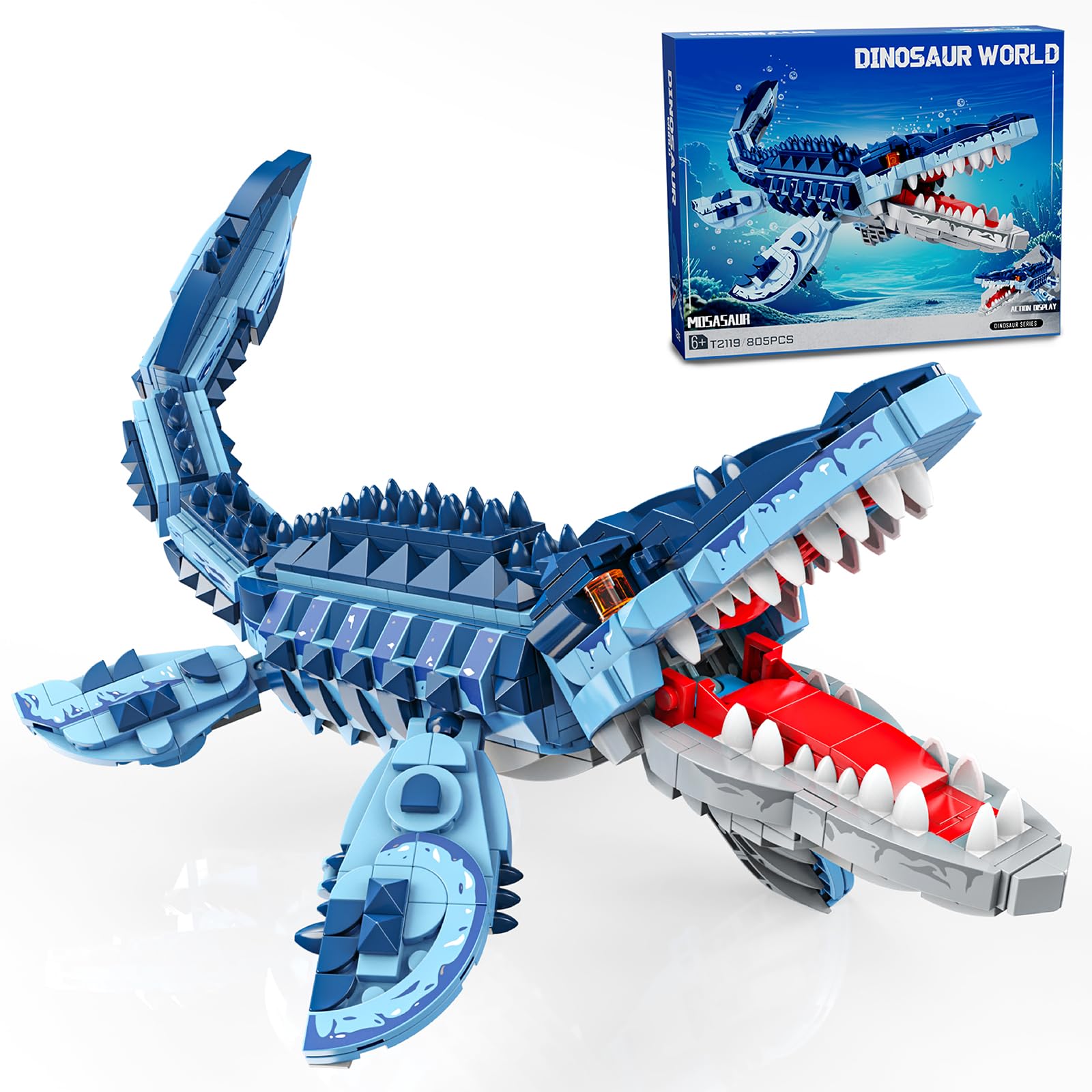 マスラオ Amazon.com: EITOLNR Mosasaurus Dinosaur Building Blocks Set, 805