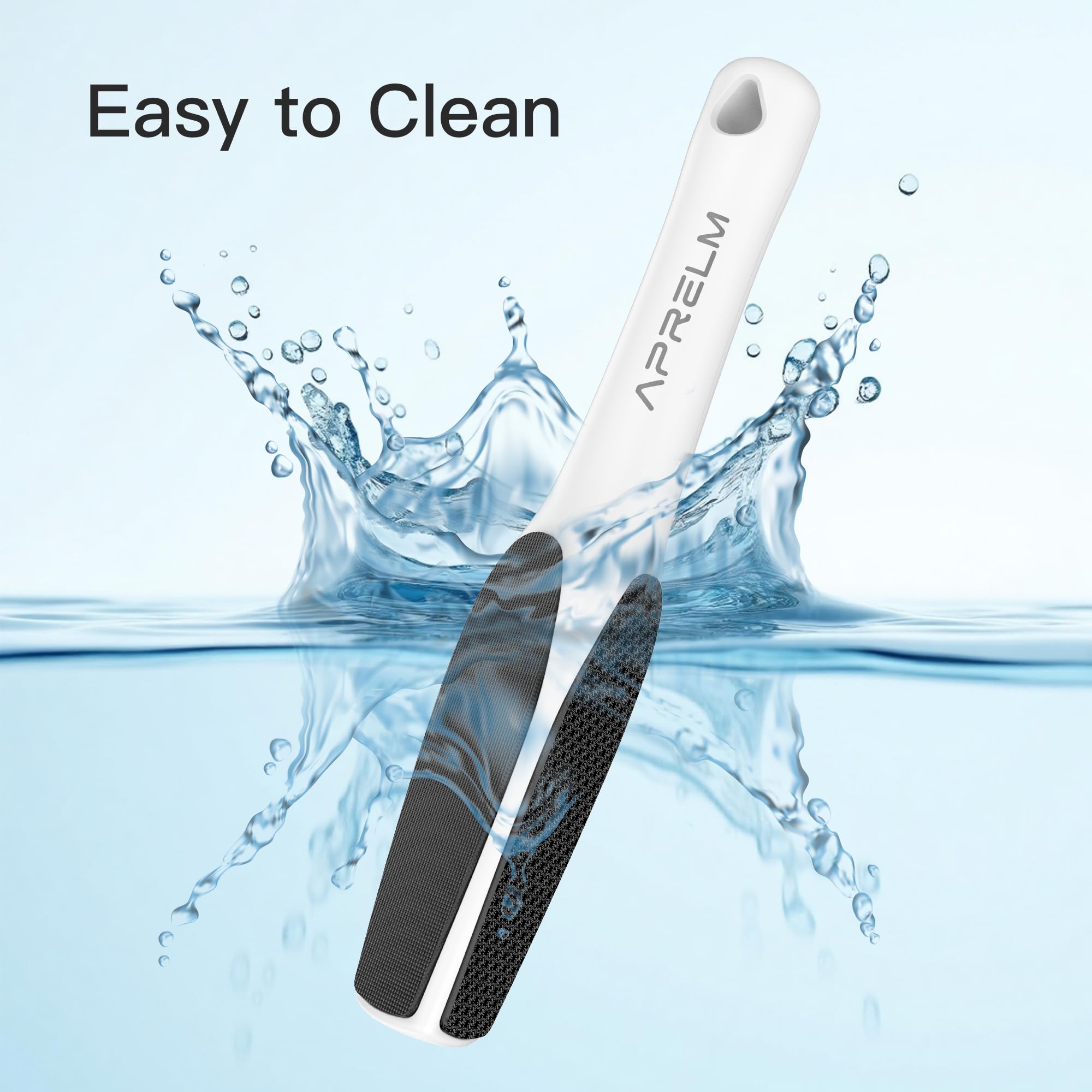 AprElm-H3 Professional 3-Sided Glass Foot Callus Remover, 3-in-1(Coarse, Medium, Fine) Foot File Pedicure Tools for Feet Hard Skin Smooth Polishing (White)