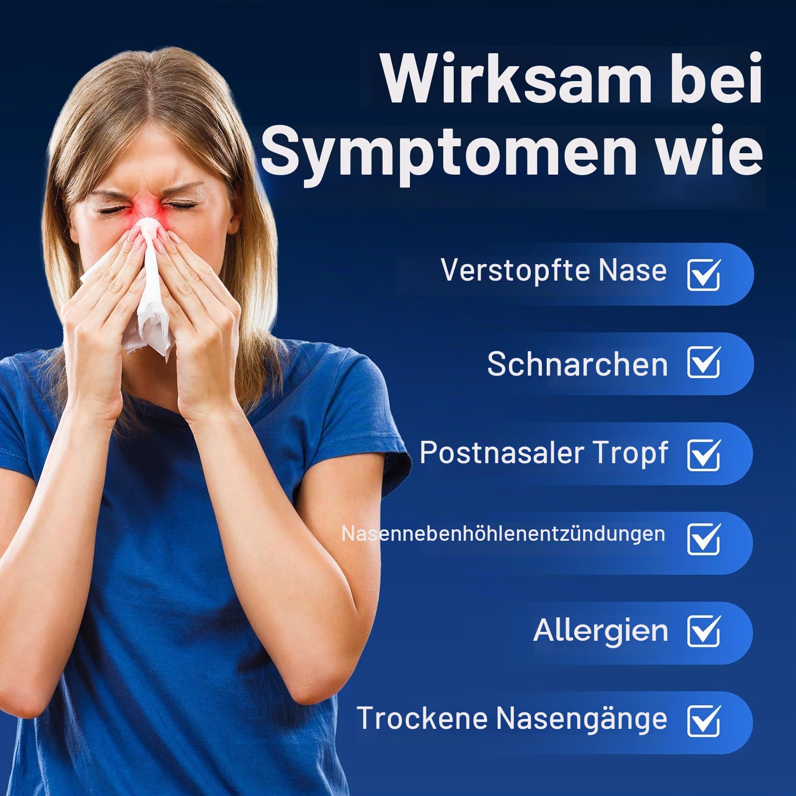 Nasendusche Set, Nasenspülkanne zur Nasenreinigung und Nasenspülung，BPA-frei, 301 ml, mit 30 Nasenwasch-Salzpaketen und Aufkleberthermometer