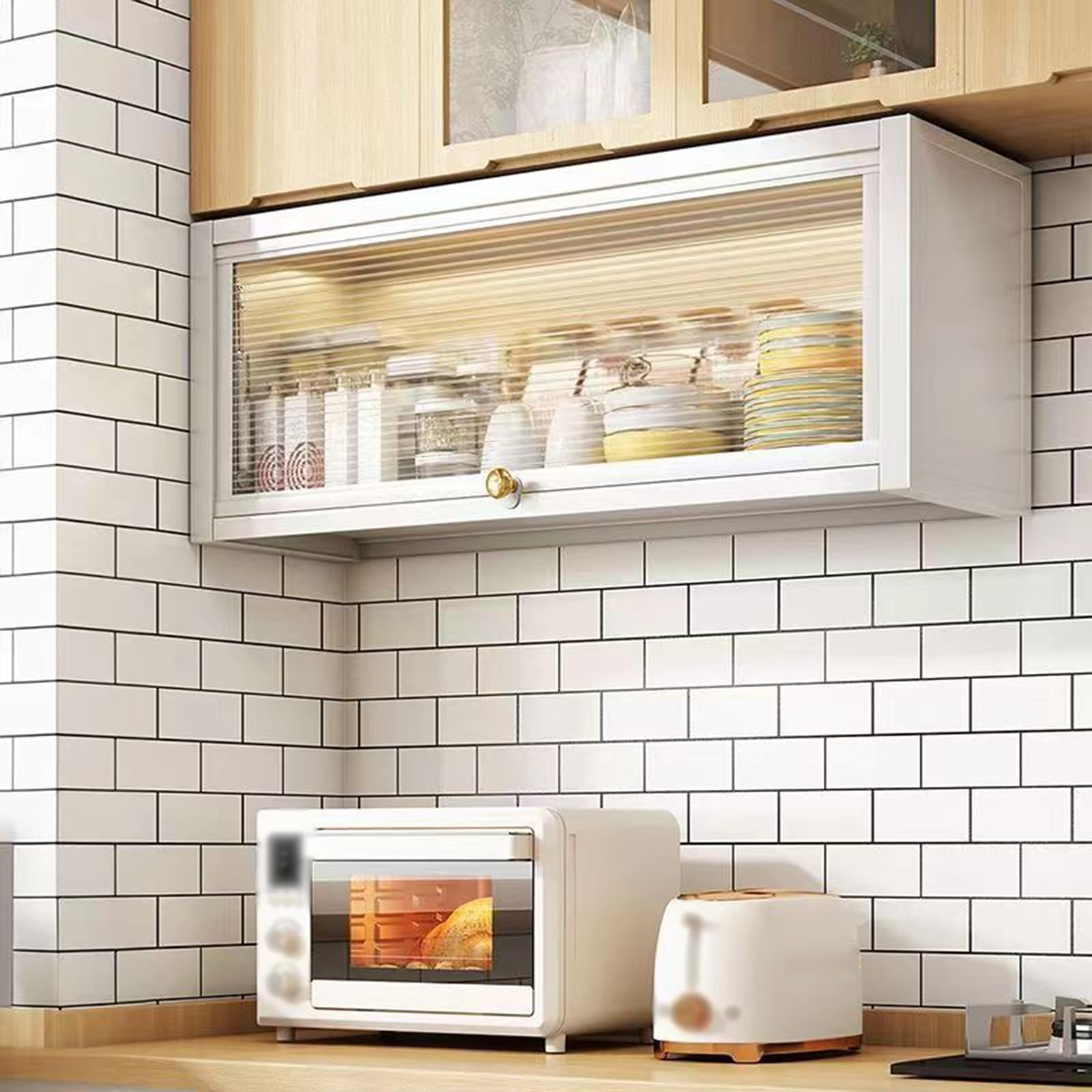Naścienna kuchnia pływająca szafka spiżarnia z drzwiami otwieranymi MultiRoom ge stojak ekspozycyjny uniwersalny organizer do domu 80 x 22 x 34,5 cm / 31,5 x 8,7 x 13,6 cala