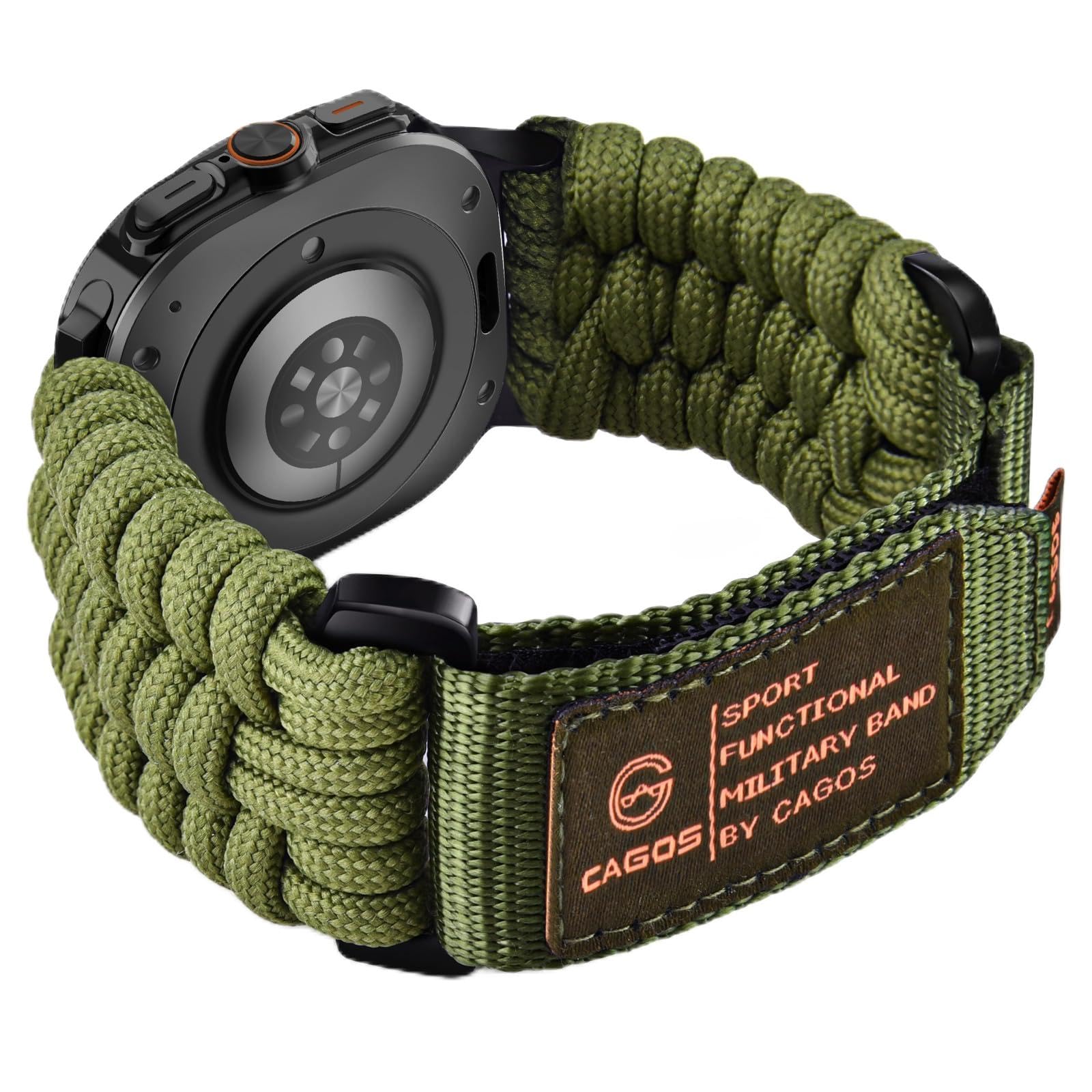 CAGOSBraided Nylon Bands for Samsung Galaxy Watch Ultra Band 47mm, Rugged Breathable Nylon Strap Sport Loop Wristband for Galaxy Watch Ultra Band Men Women