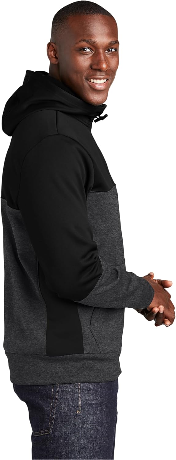 SPORT-TEK Unisex Tech Fleece Colorblock Full Zip Hooded Jacket - Image 2