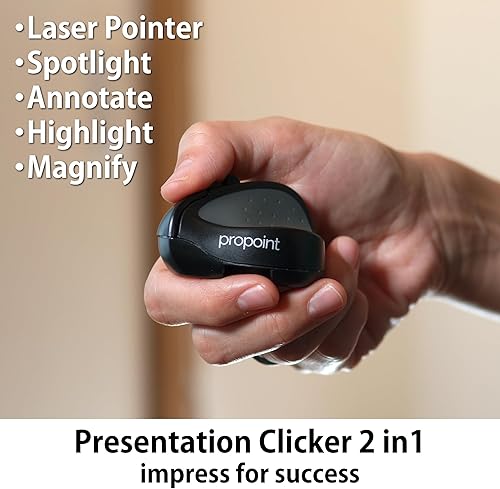 Miniatura 6 de Swiftpoint ProPoint - Ratón ergonómico inalámbrico, PowerPoint Presentation Clicker y puntero láser, recargable con Bluetooth para portátiles y