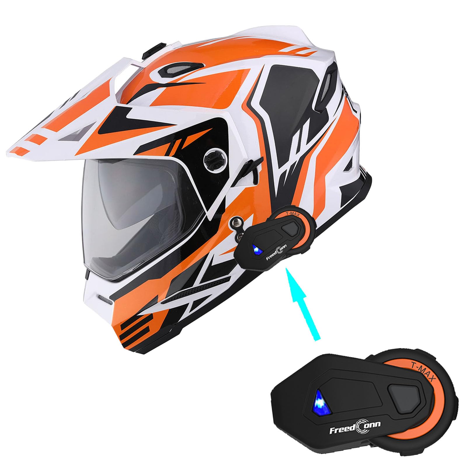 1Storm Capacete Dual Sport Motocross Off Road Full Face Visor